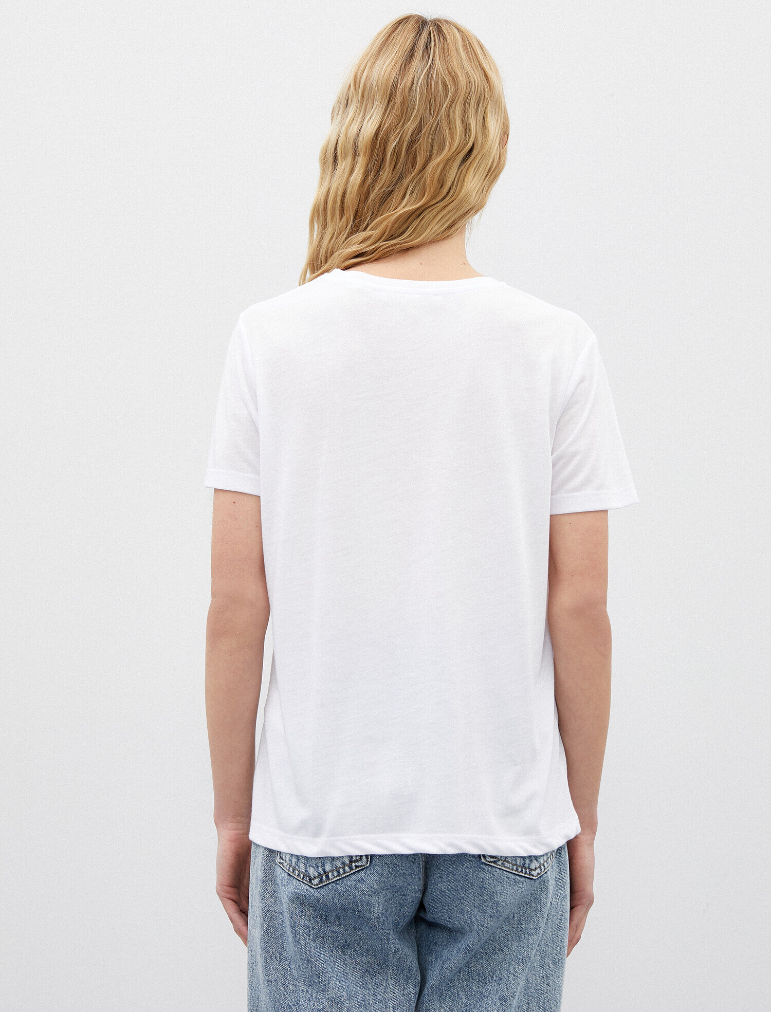   Baskılı Tişört Bisiklet Yaka