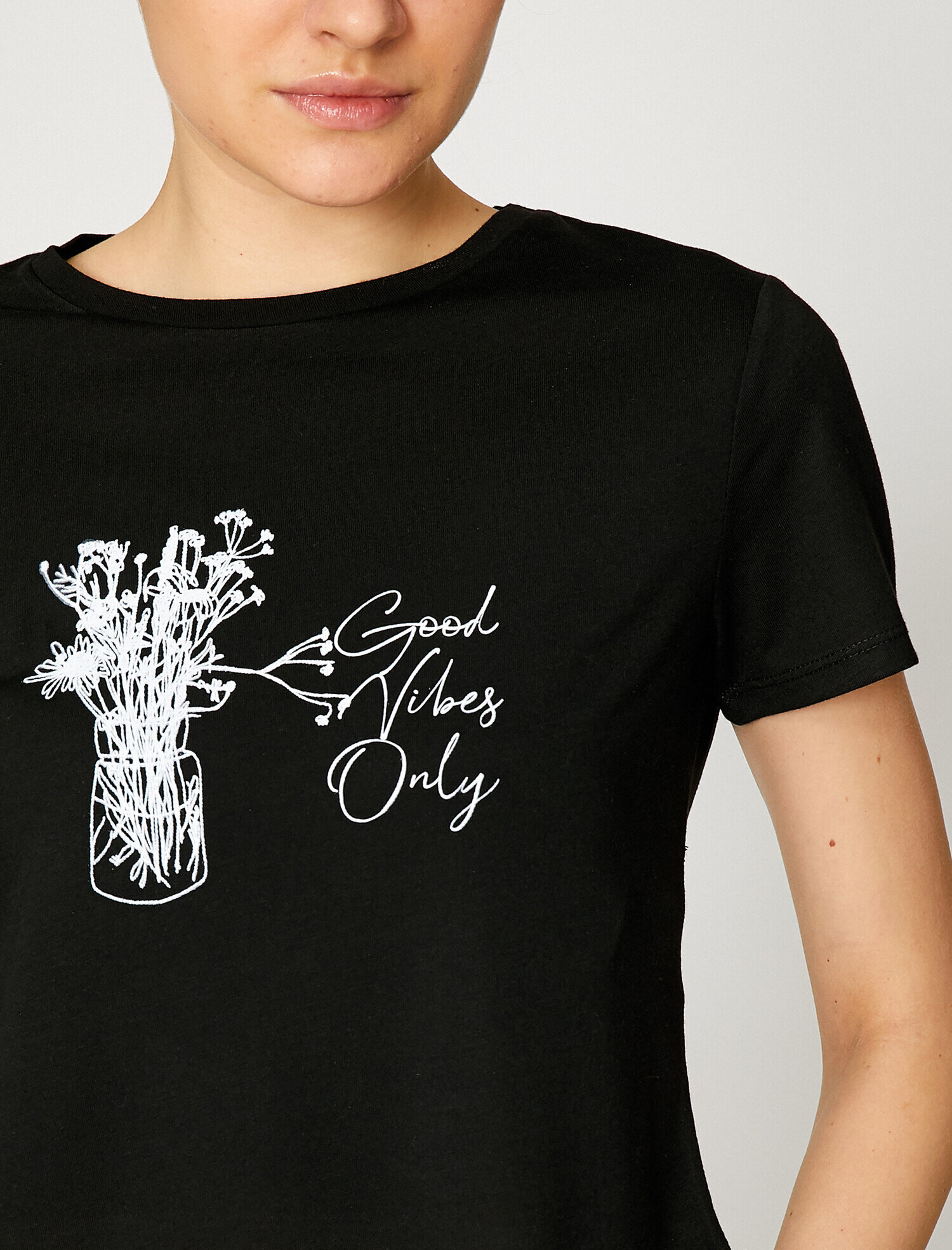   Yazılı Baskılı Tişört Bisiklet Yaka