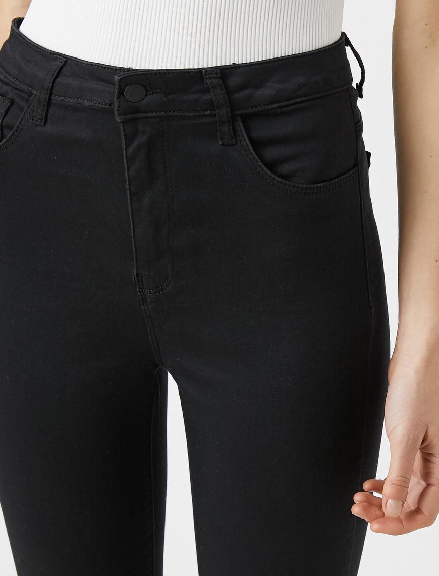   Yüksek Bel Dar Kesim Dar Paça Pantolon
