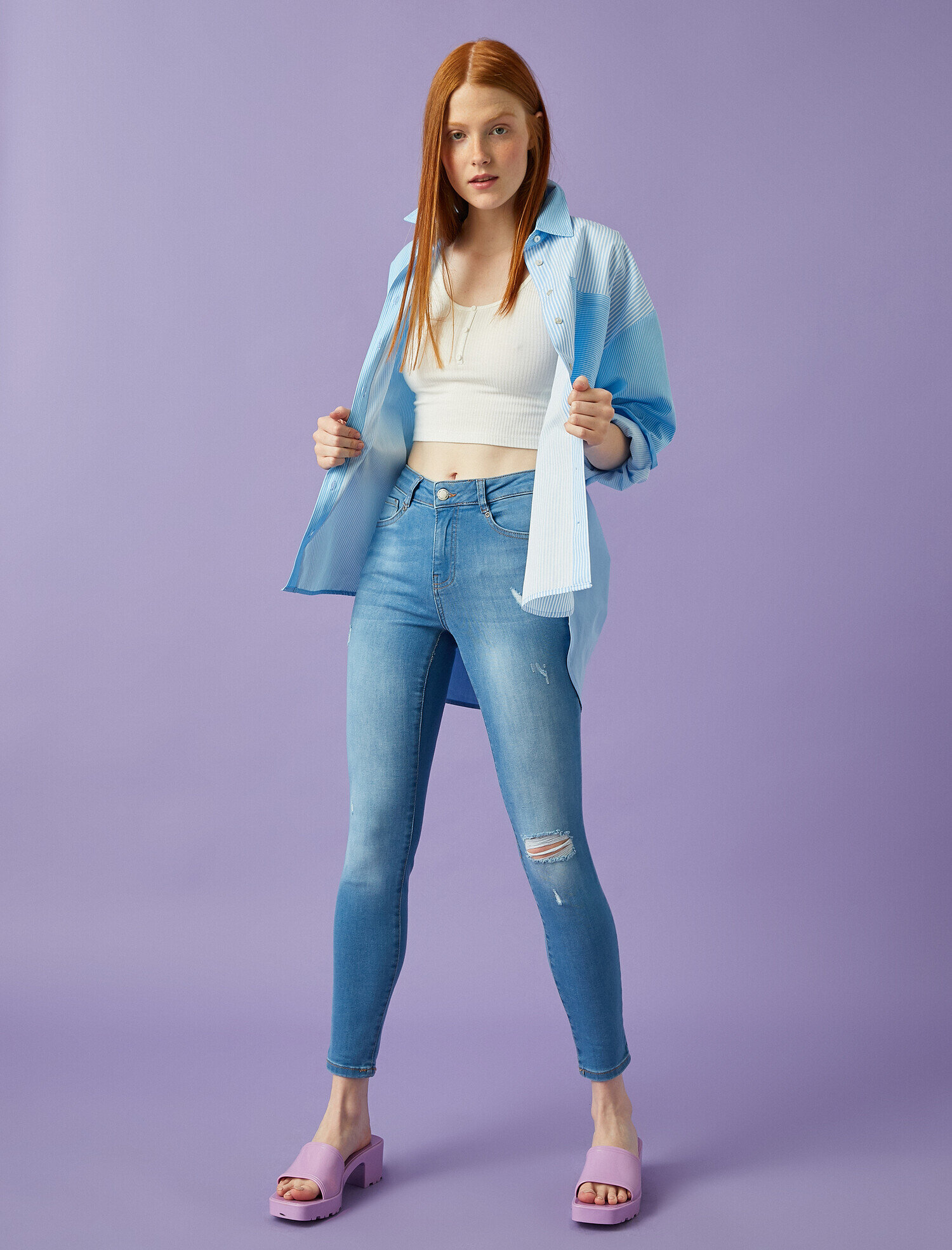   Skinny Fit Jean - Normal Bel Dar Kesim Dar Paça Pantolon