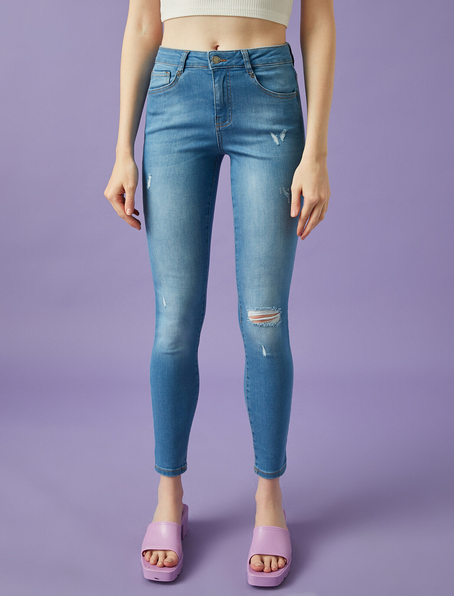   Skinny Fit Jean - Normal Bel Dar Kesim Dar Paça Pantolon