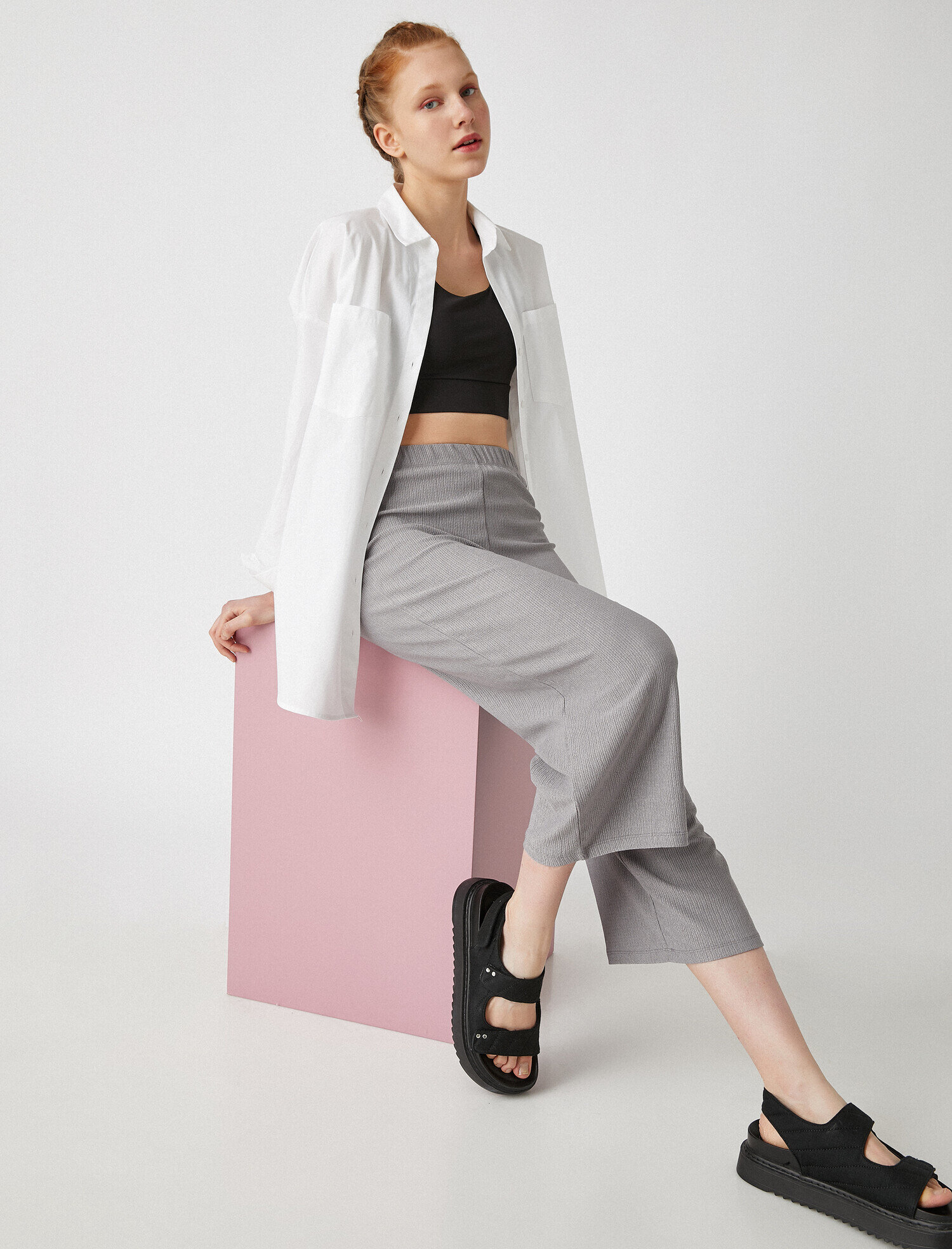   Kısa Pantolon Geniş Paça