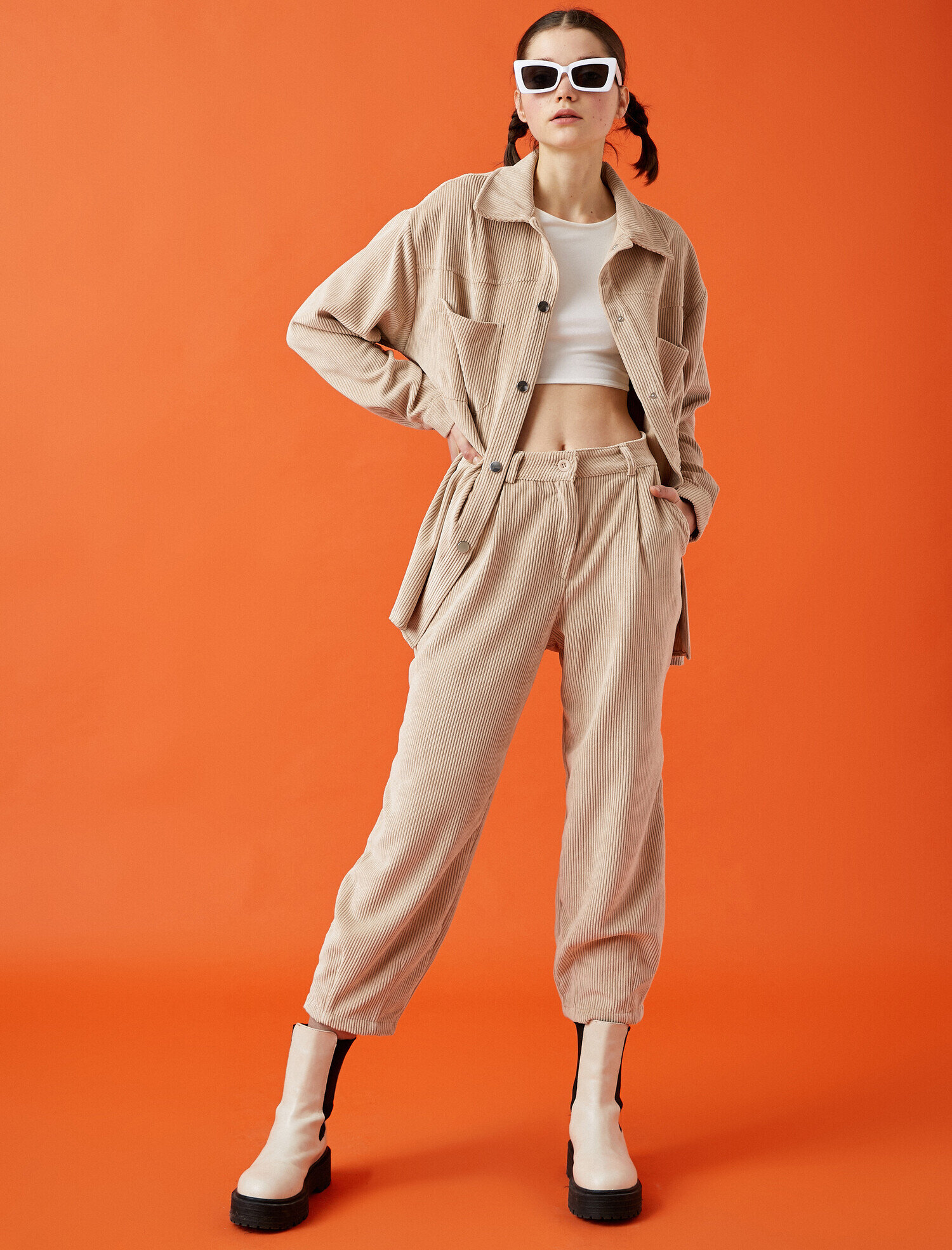   Fitilli Kadife Pantolon