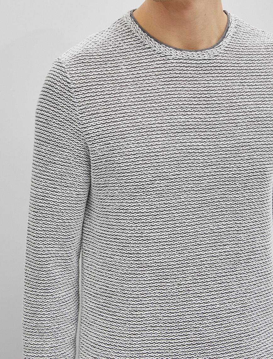   Bisiklet Yaka Uzun Kollu Slim Fit Kazak