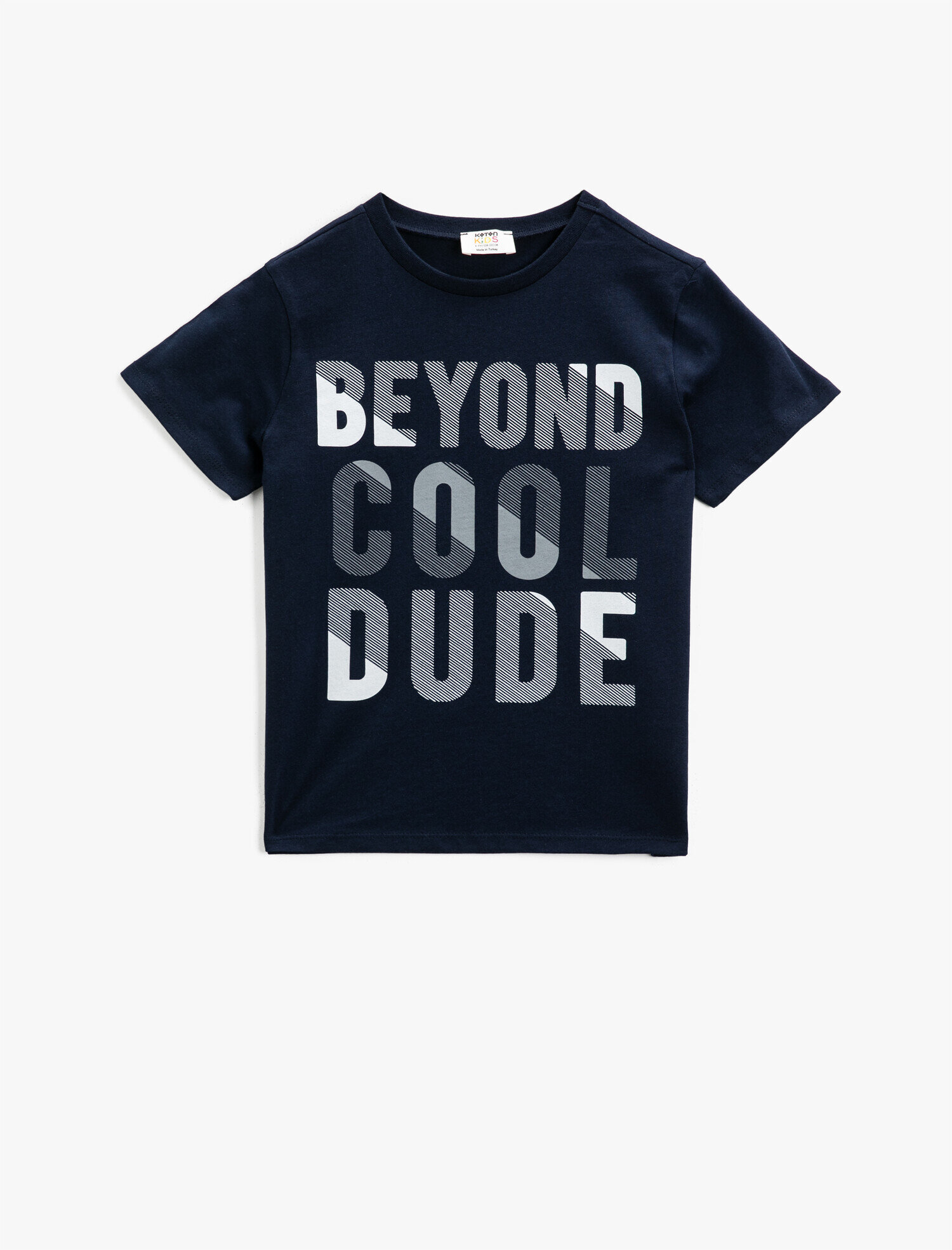  Erkek Çocuk Yazılı Tişört Pamuklu Kısa Kollu Bisiklet Yaka