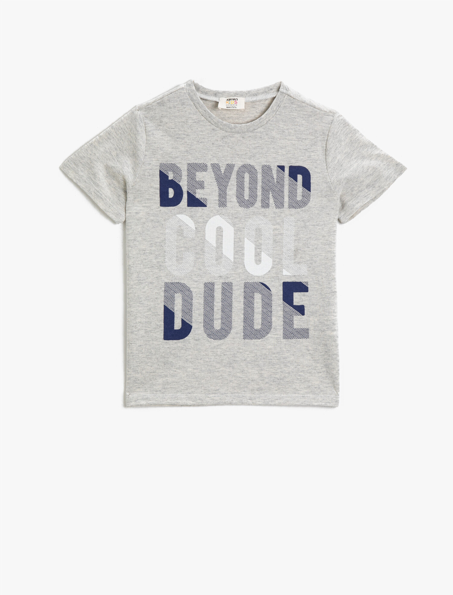  Erkek Çocuk Yazılı Tişört Pamuklu Kısa Kollu Bisiklet Yaka