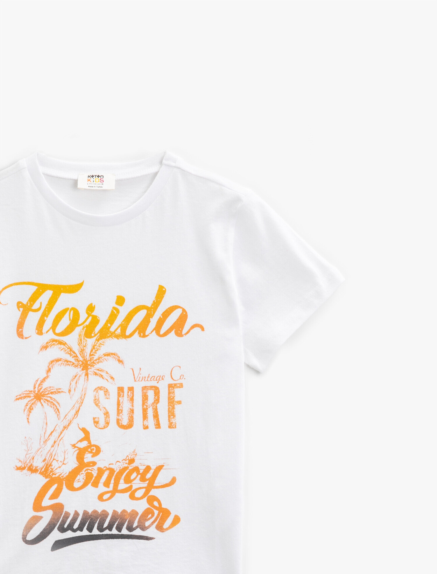  Erkek Çocuk Yazı Baskılı Tişört Kısa Kollu Yazı Baskılı Pamuklu