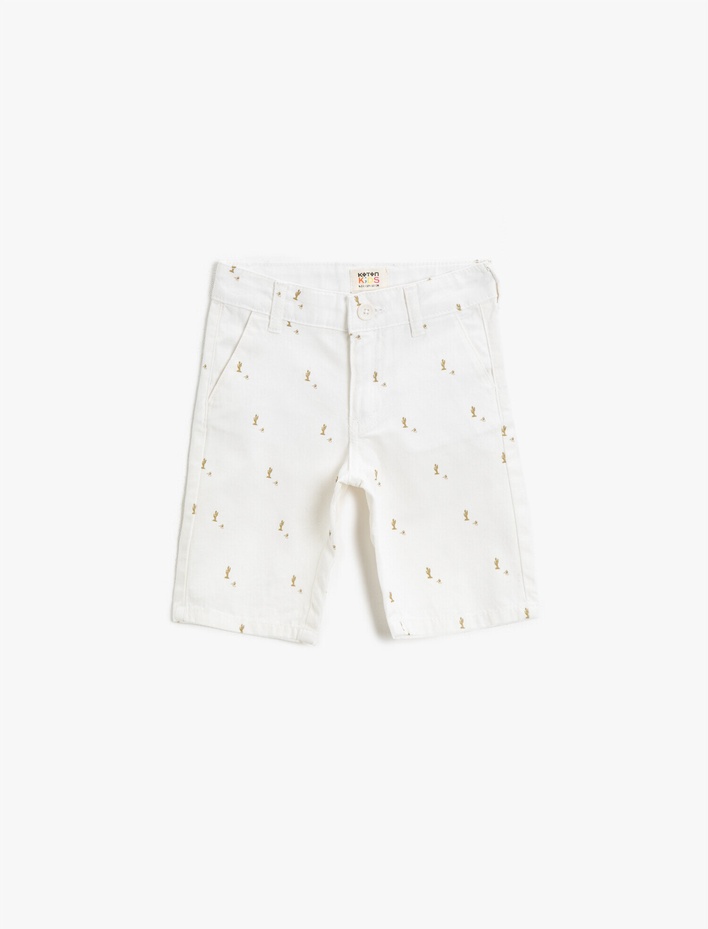 Erkek Çocuk Desenli Şort Pamuklu