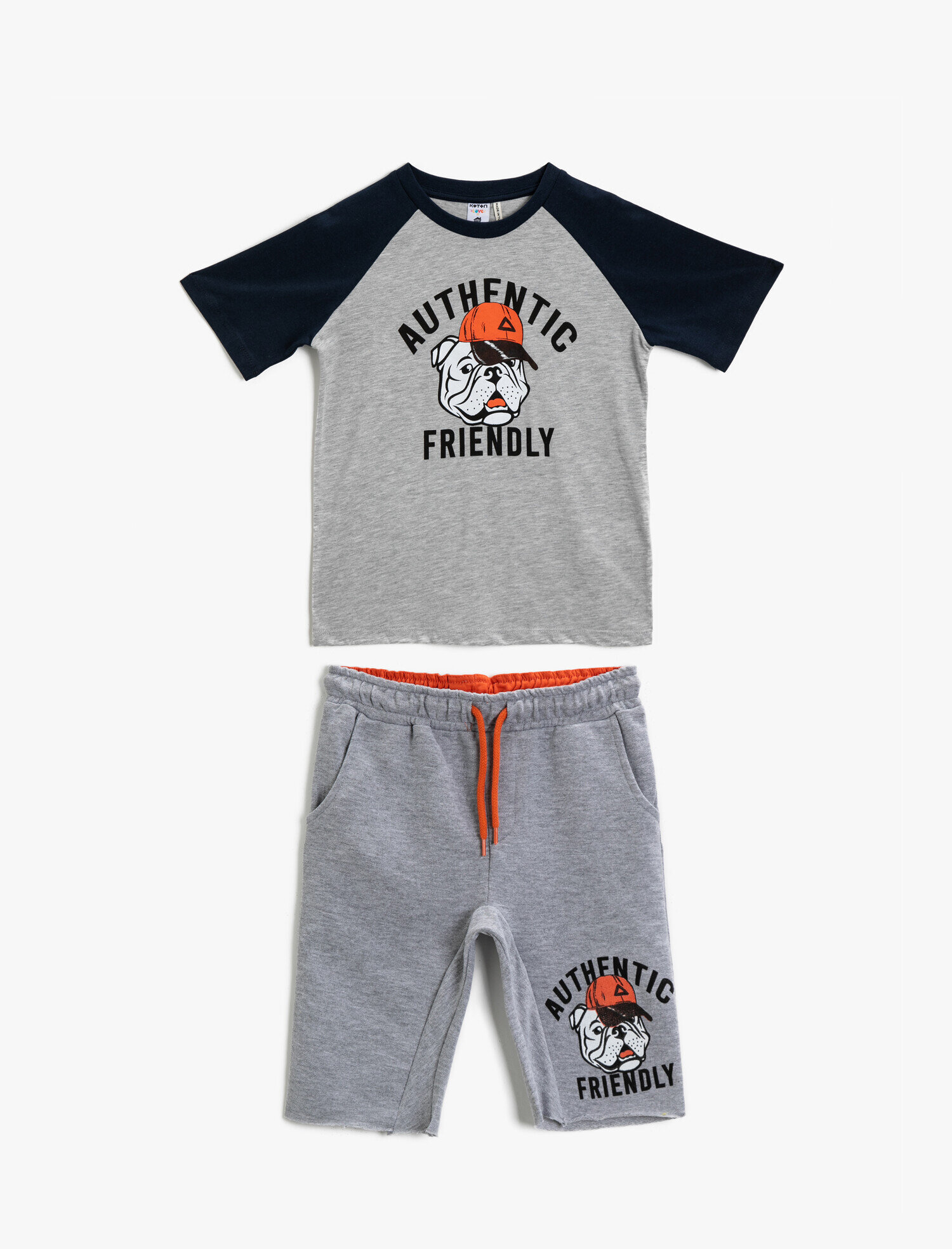  Erkek Çocuk Baskılı Tişört Bisiklet Yaka Pamuklu