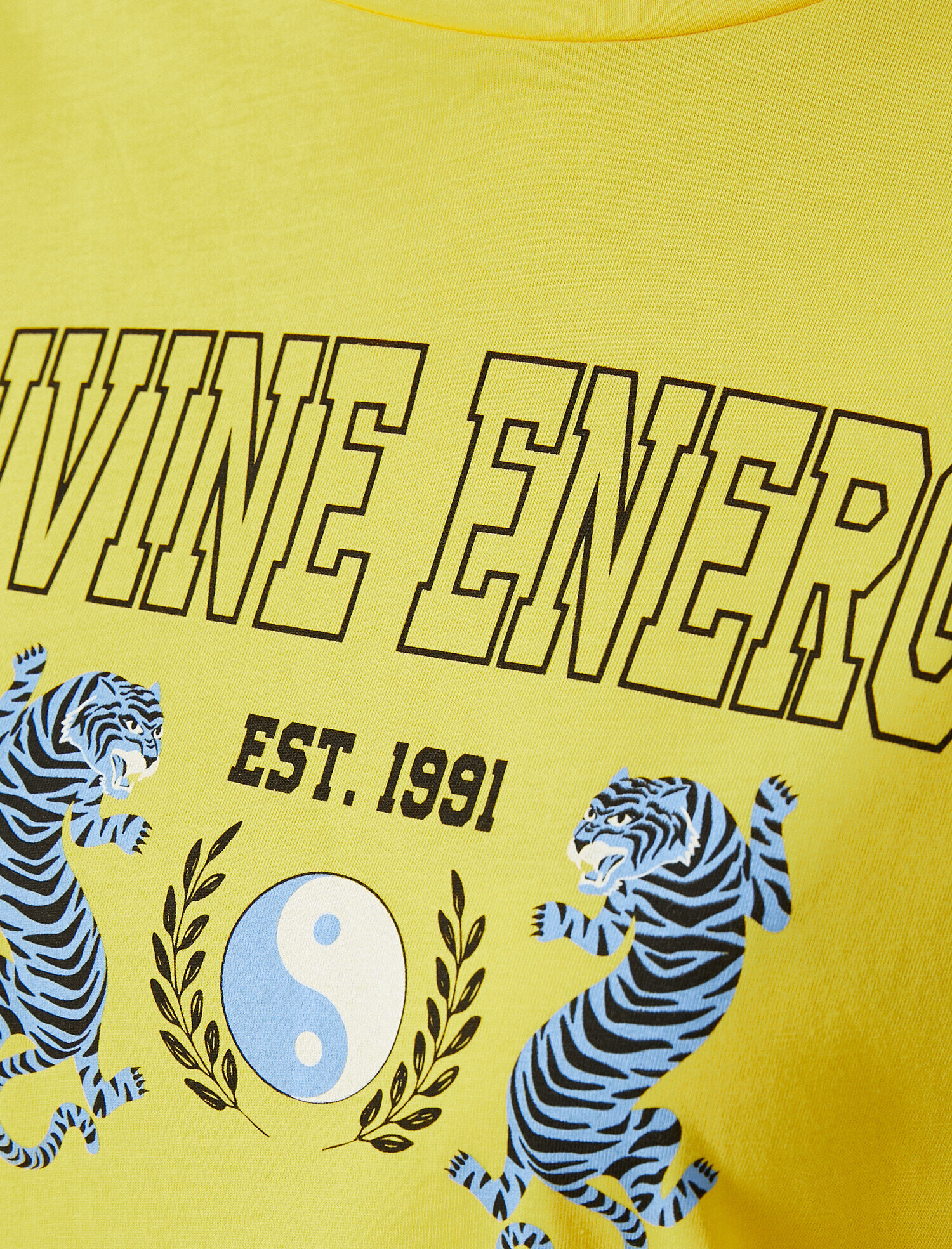   Desenli Tişört Bisiklet Yaka Pamuklu Oversize