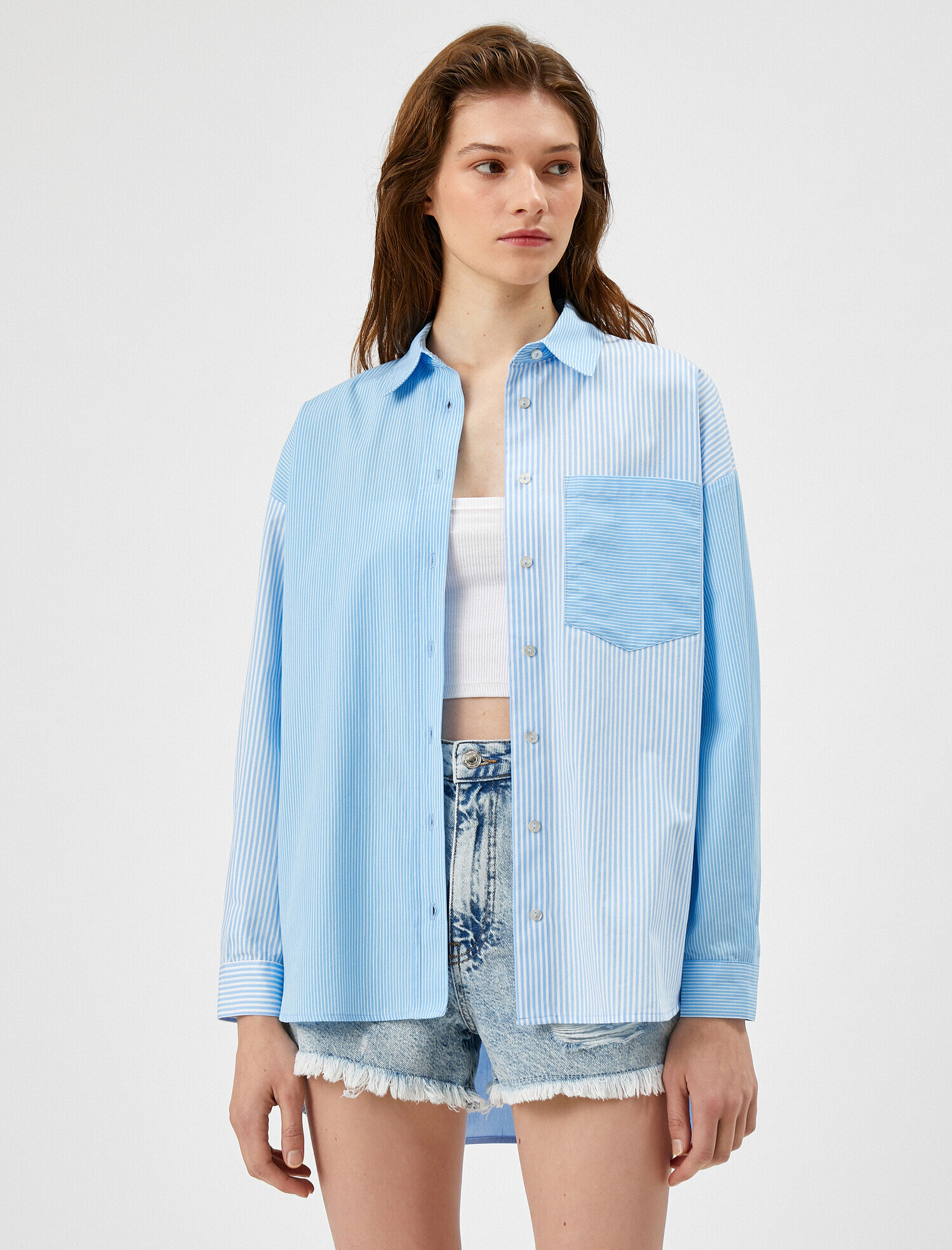   Çizgili Gömlek Pamuklu