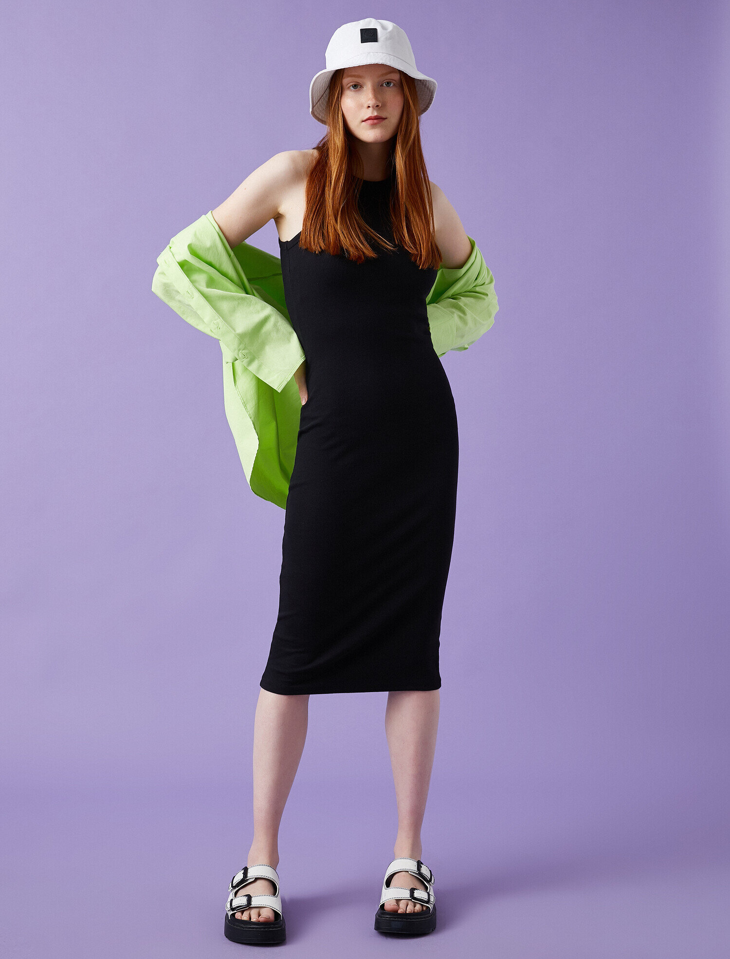   Fitilli Elbise Pamuklu