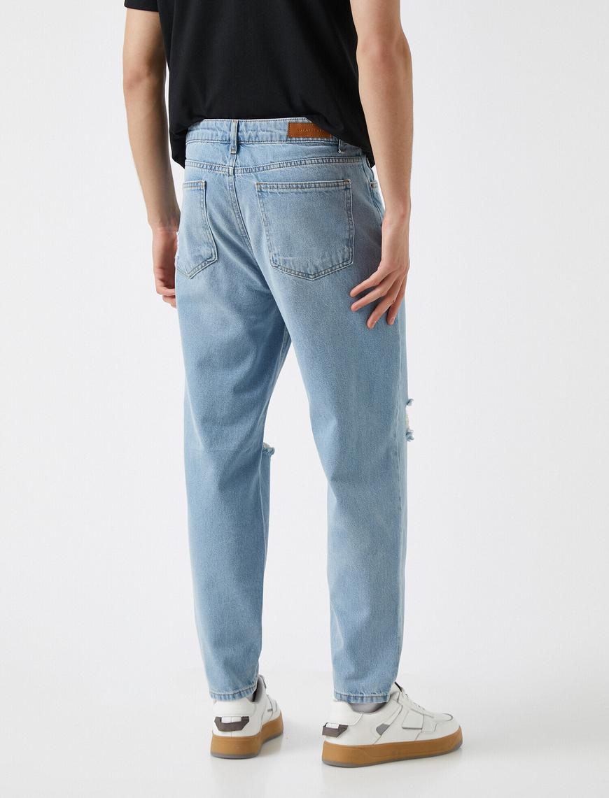   Relax Fit Yırtık Kot Pantolon - Robert Jean