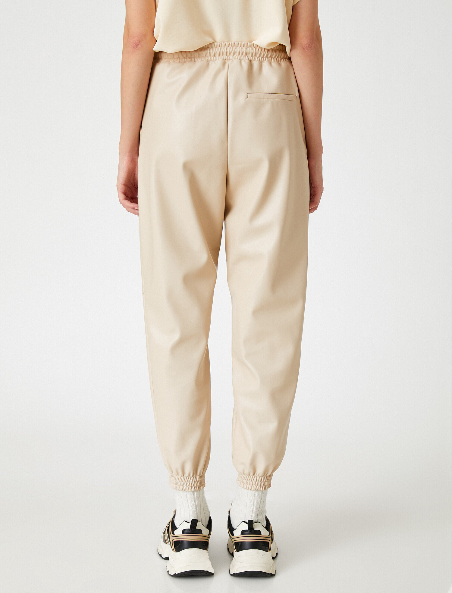   Suni Deri Jogger Pantolon