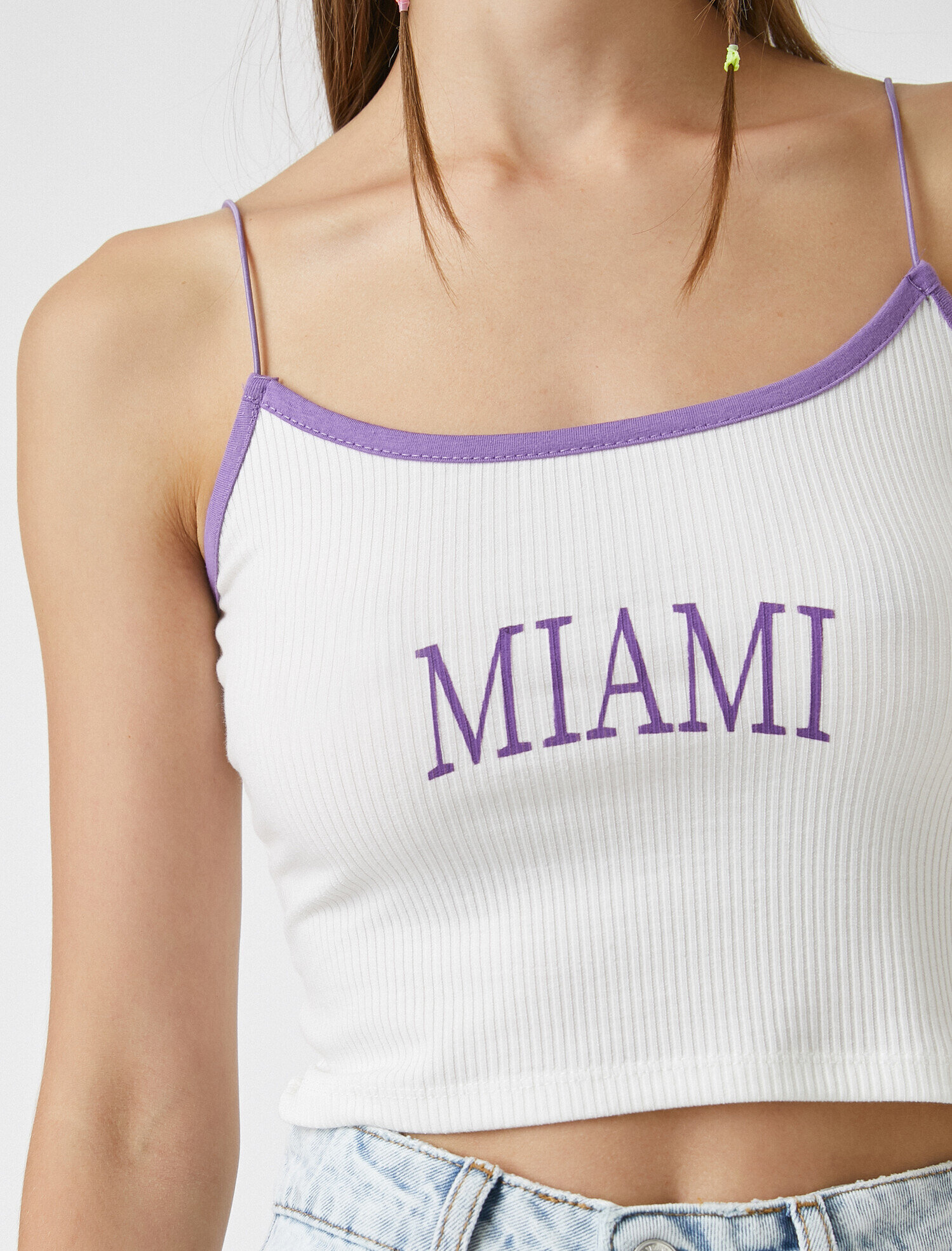   İnce Askılı Baskılı Atlet