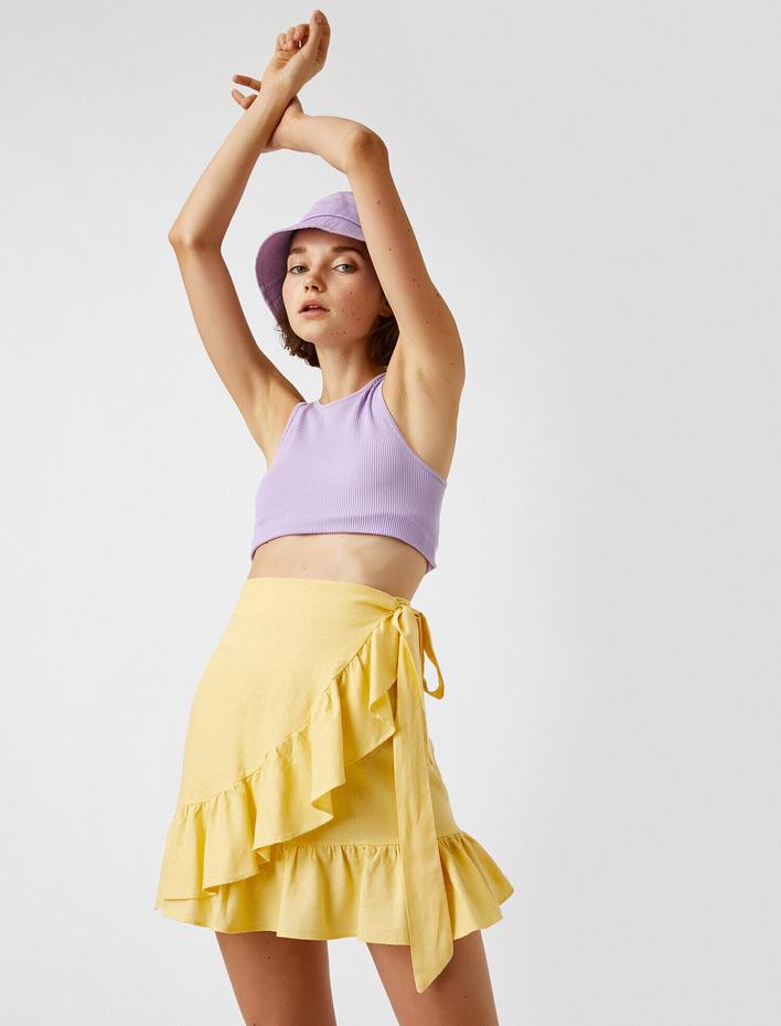  Keten Etek Fırfırlı