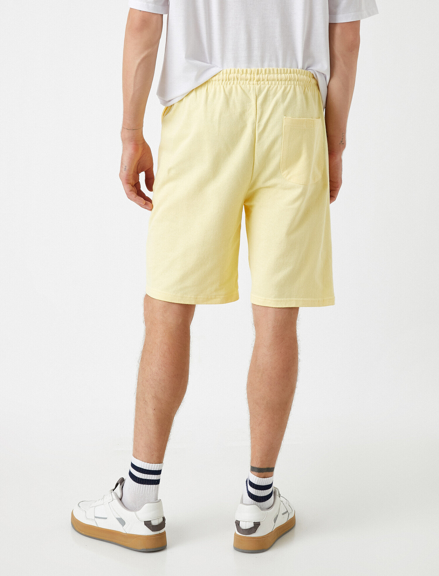   Baskılı Şort Beli Bağcıklı