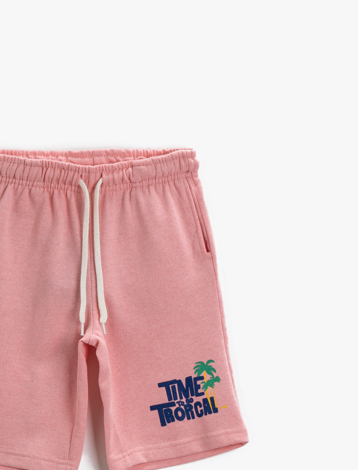  Erkek Çocuk Baskılı Pamuklu Beli Bağlamalı Şort