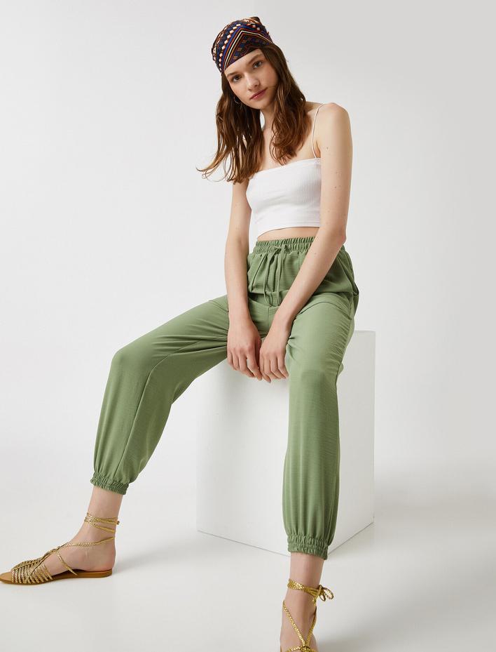 Jogger Pantolon Belden Bağlamalı