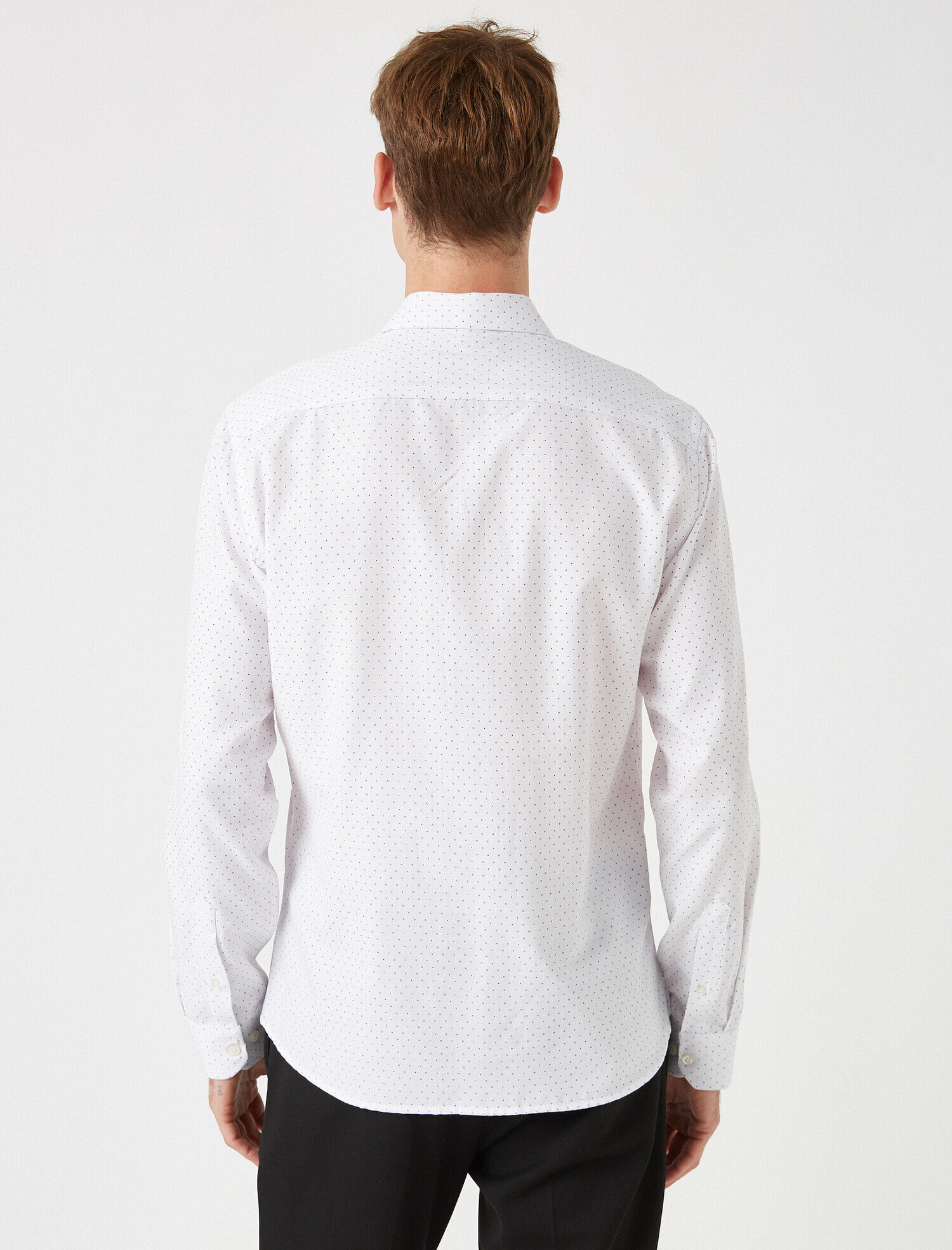   Slim Fit Klasik Yaka Uzun Kollu Gömlek Non Iron