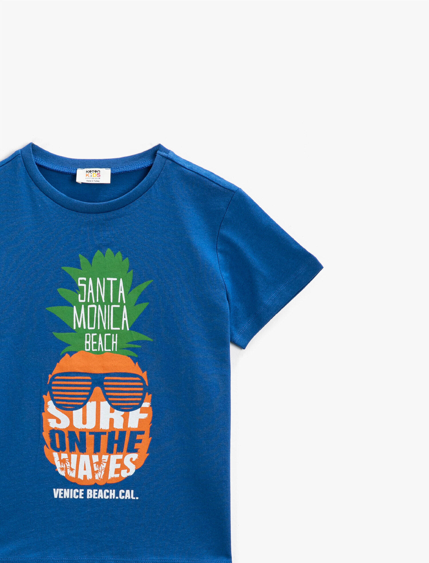  Erkek Çocuk Baskılı Tişört Pamuklu Bisiklet Yaka Kısa Kollu