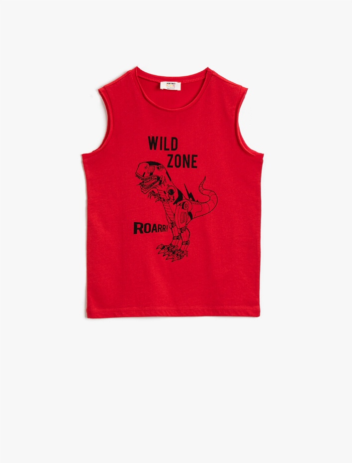 Erkek Çocuk Baskılı Atlet Pamuklu