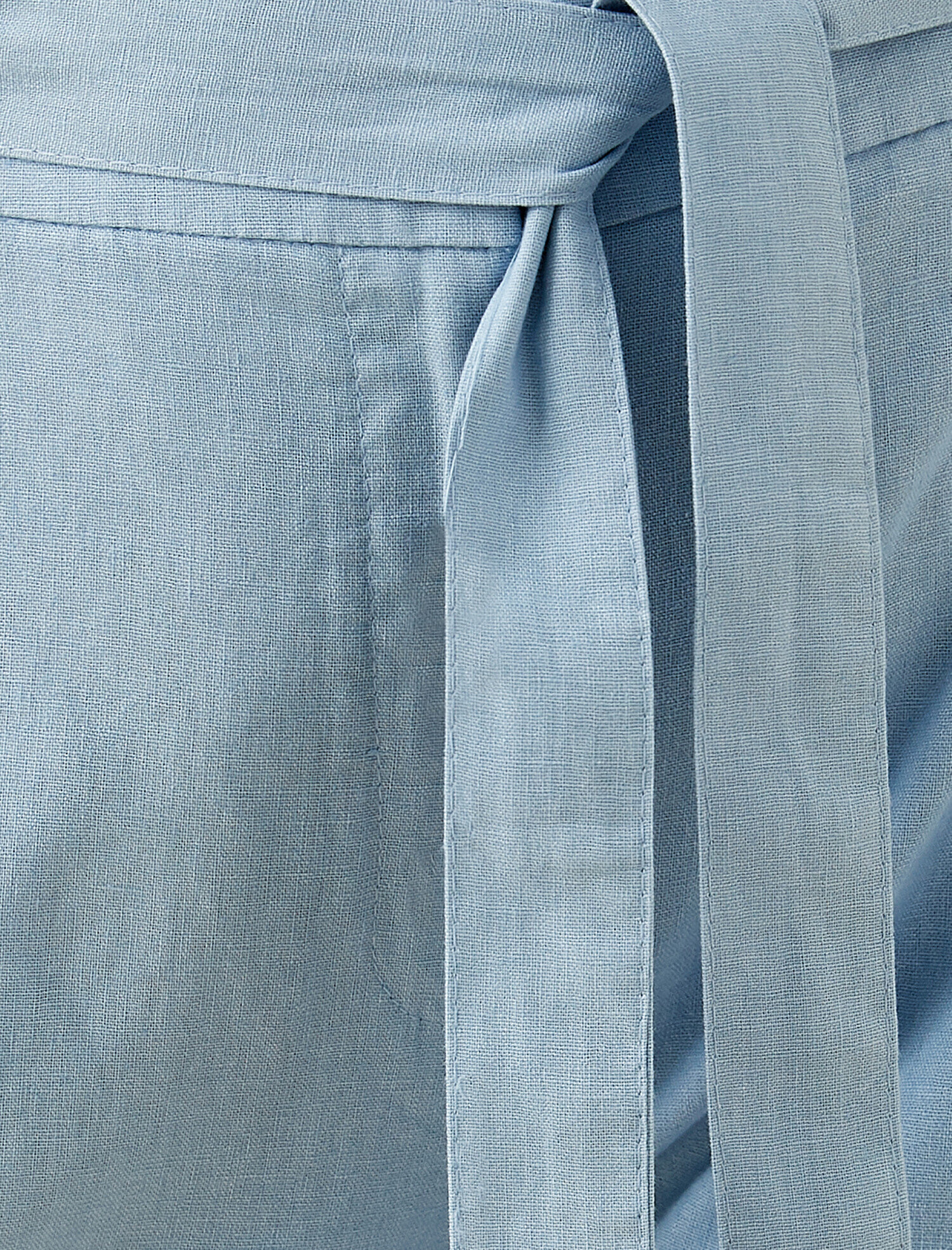   Keten Pantolon Belden Bağlamalı