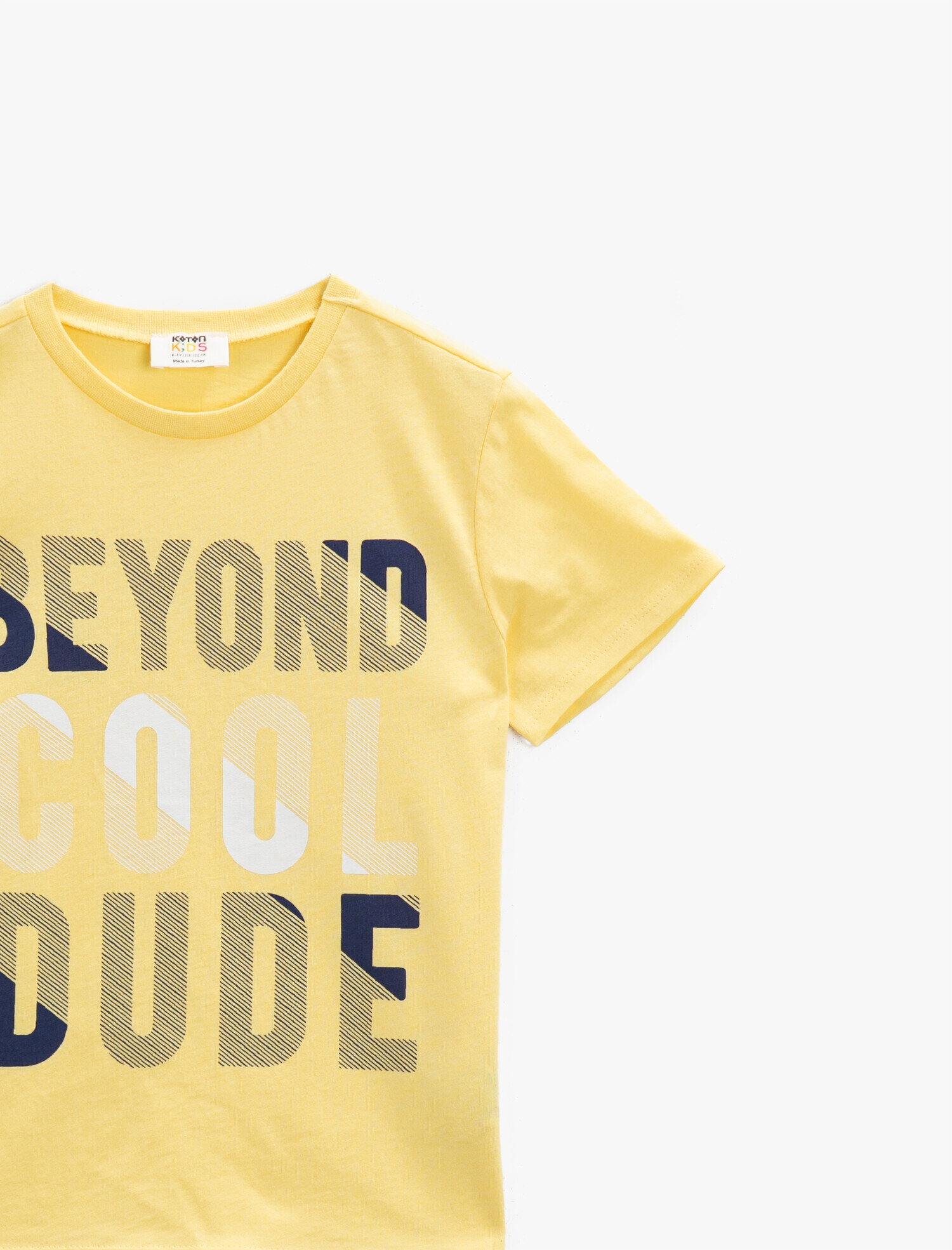  Erkek Çocuk Yazılı Tişört Pamuklu Kısa Kollu Bisiklet Yaka