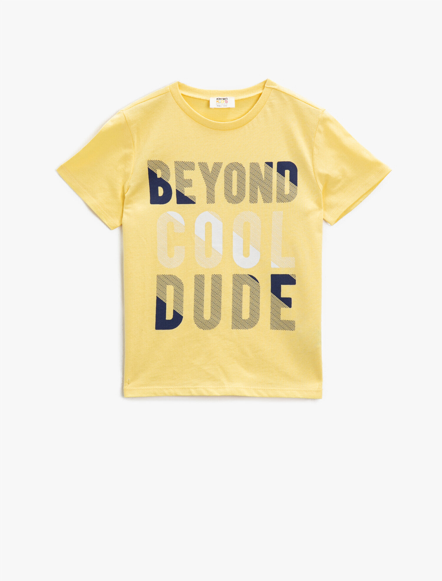  Erkek Çocuk Yazılı Tişört Pamuklu Kısa Kollu Bisiklet Yaka