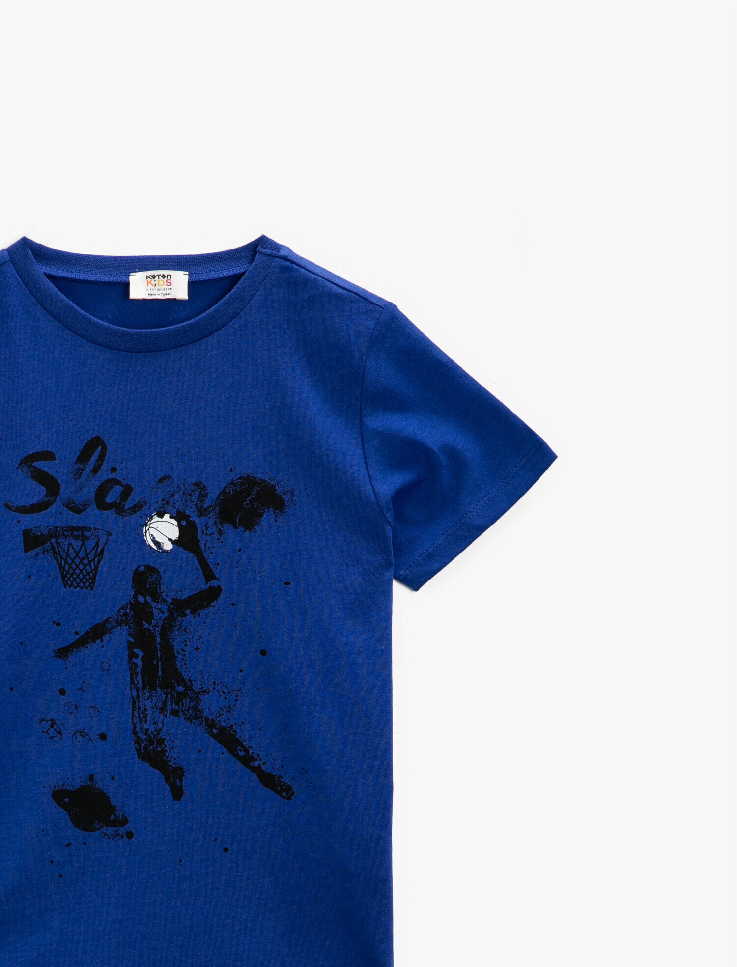  Erkek Çocuk Baskılı Tişört Kısa Kollu Bisiklet Yaka Pamuklu