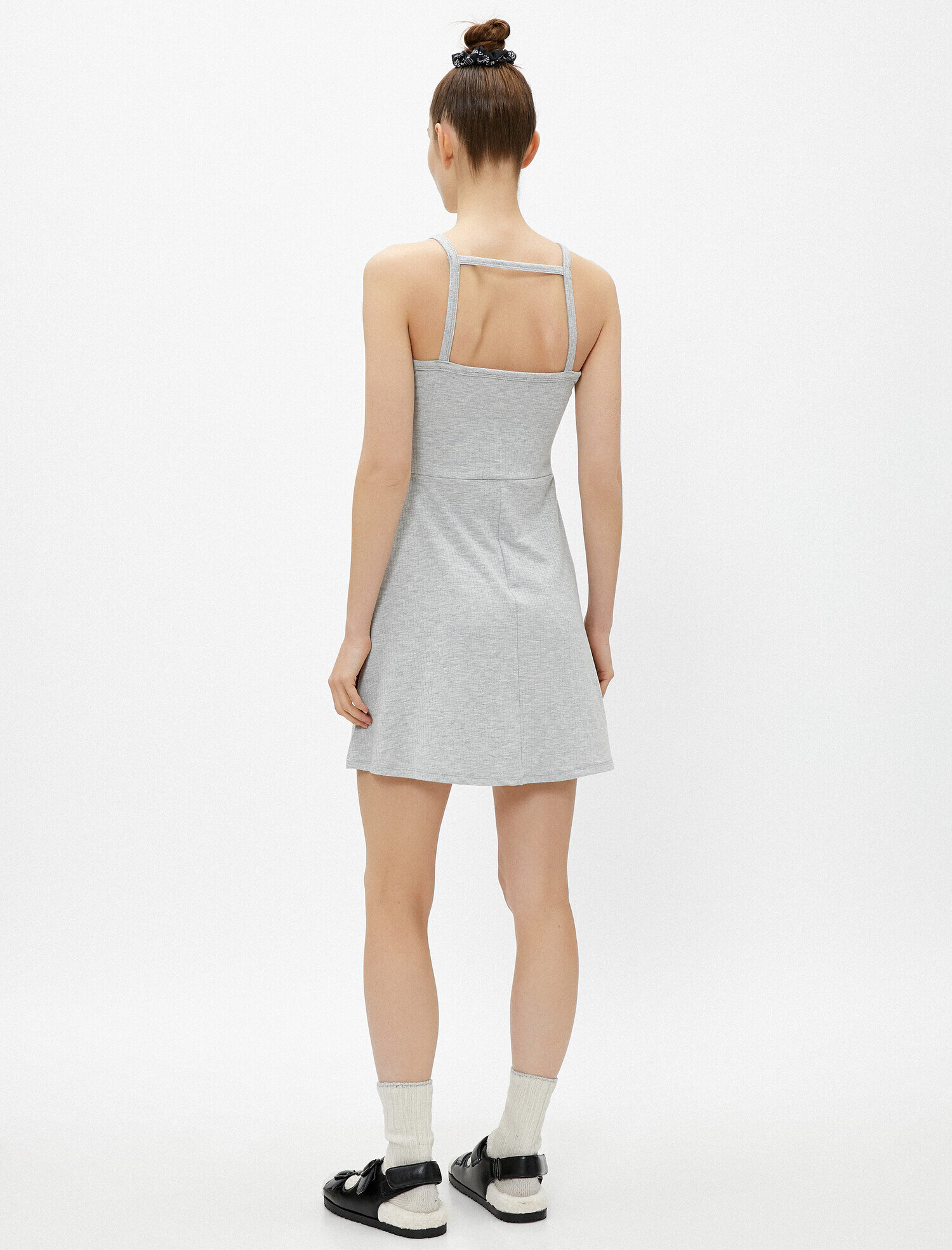   Sırt Detaylı Elbise Triko Mini