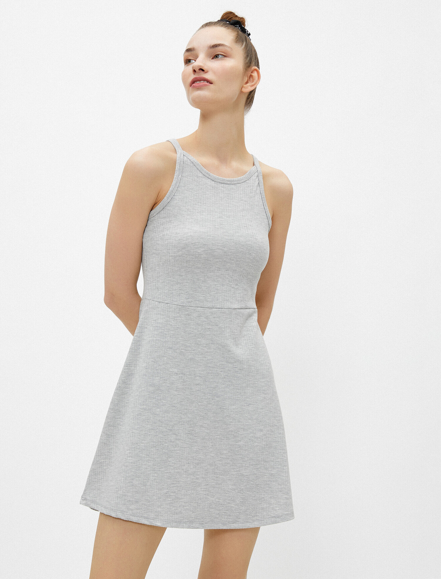   Sırt Detaylı Elbise Triko Mini