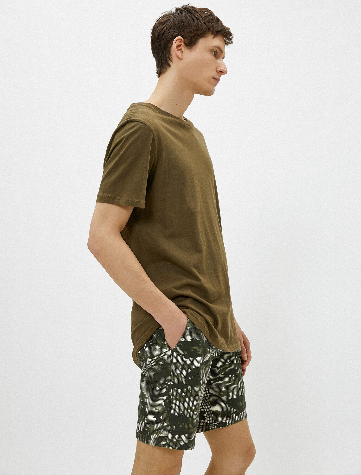   Desenli Şort Pamuklu