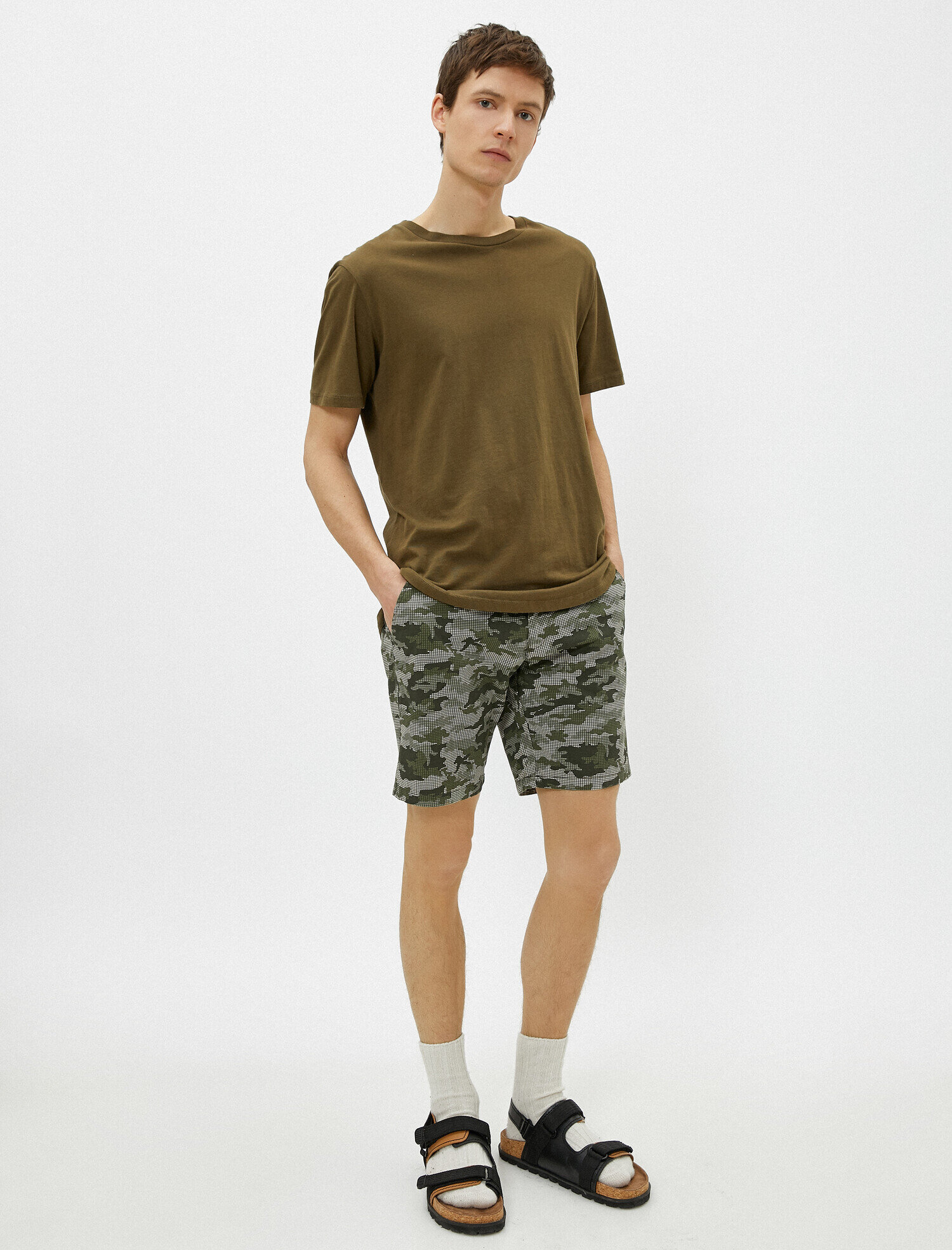   Desenli Şort Pamuklu