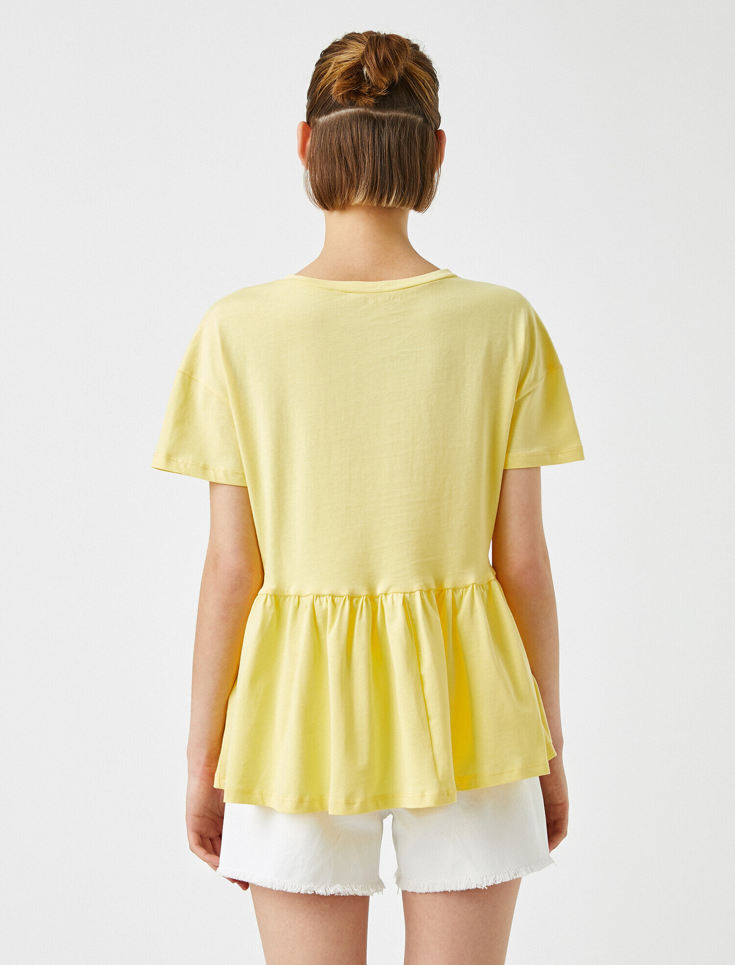   Baskılı Tişört Bisiklet Yaka Pamuklu