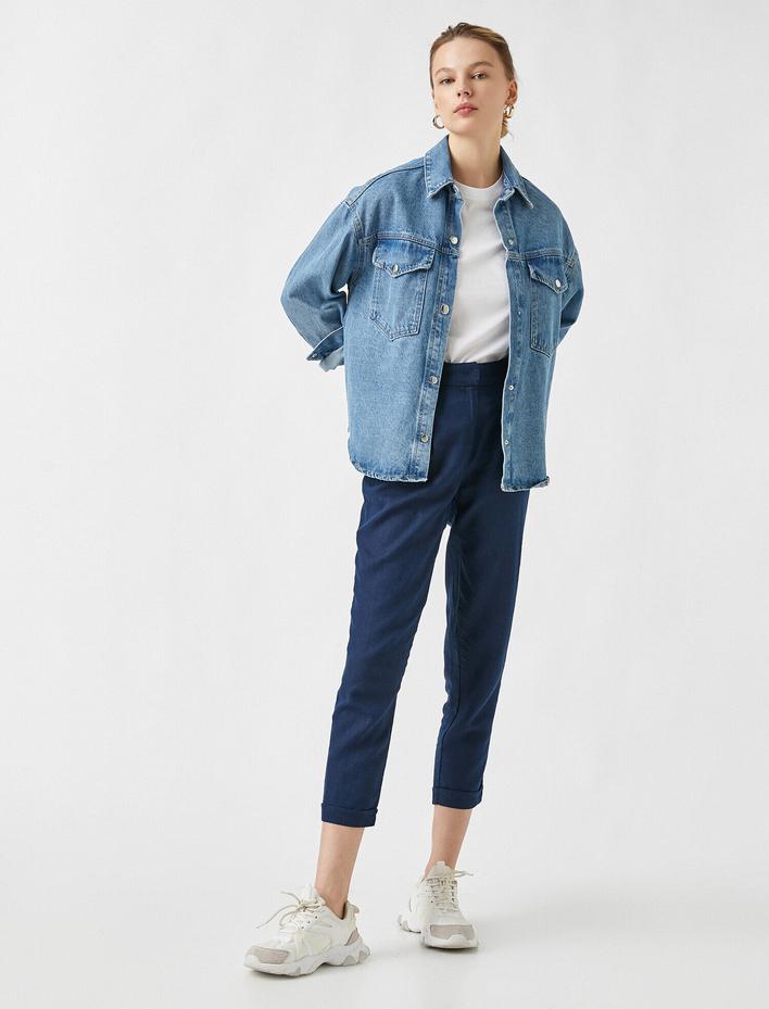  Keten Havuç Pantolon