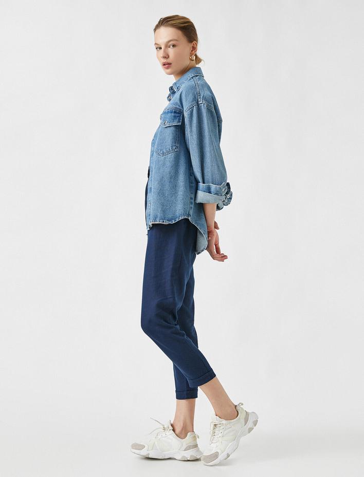  Keten Havuç Pantolon