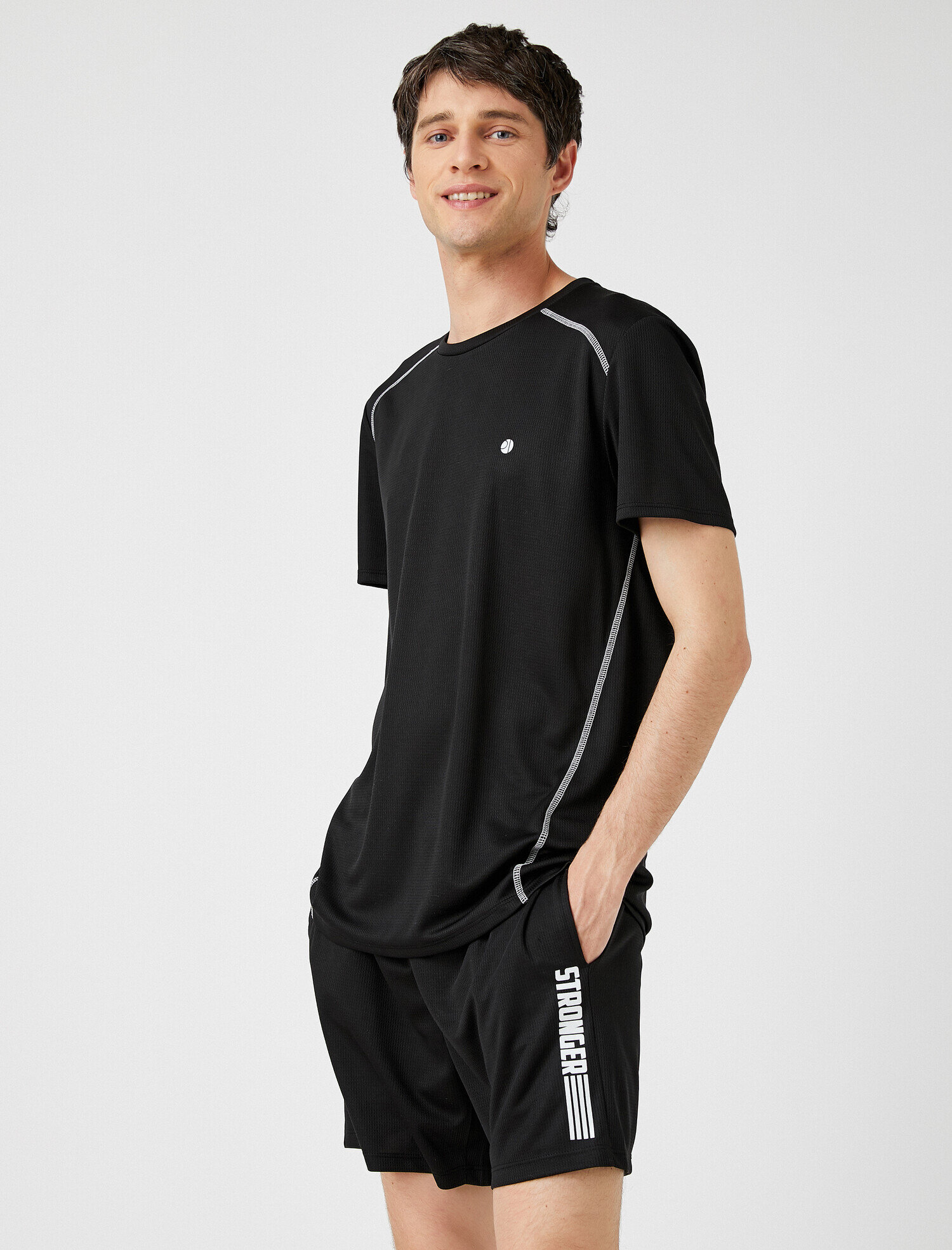   Bisiklet Yaka Tişört Kısa Kollu