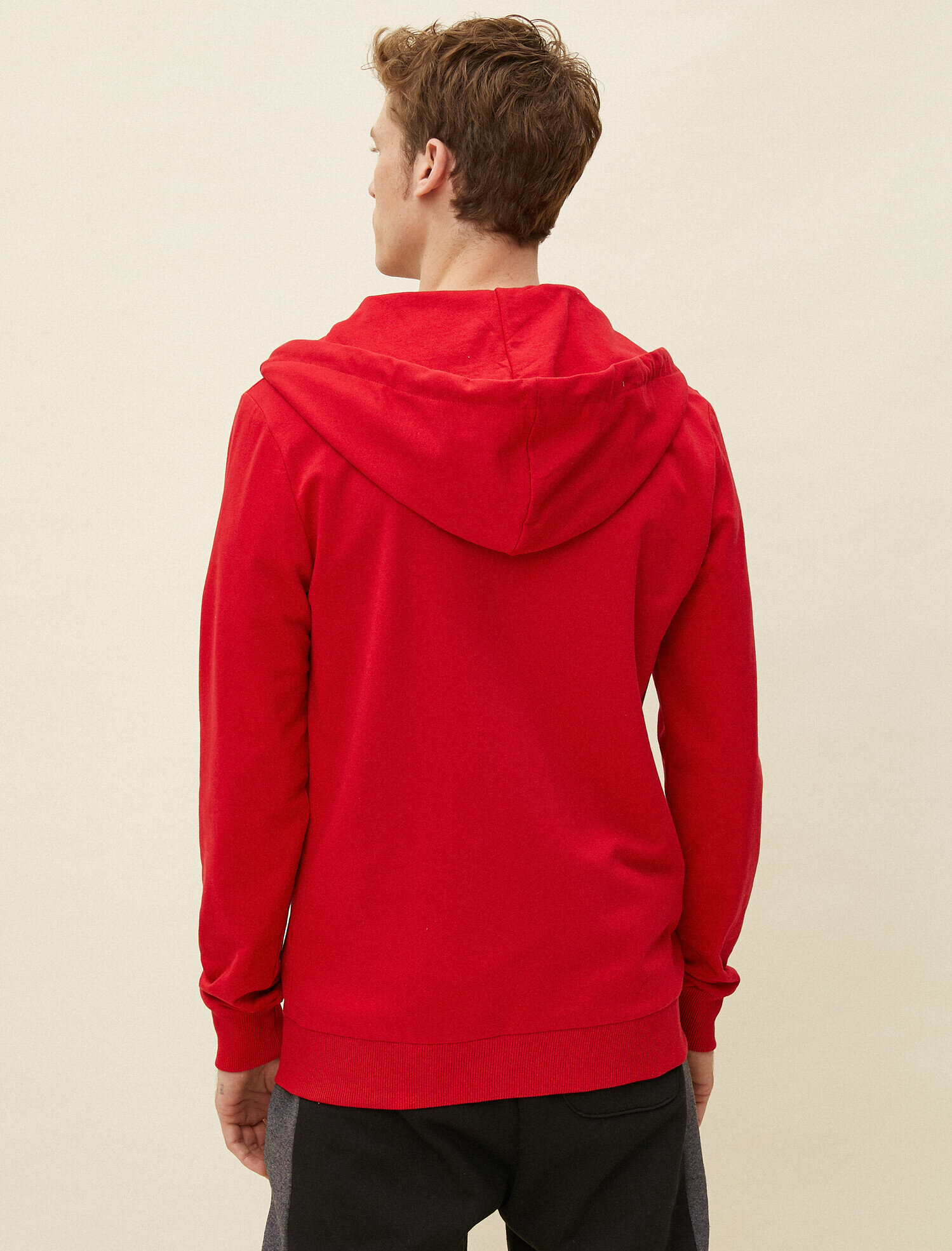   Kapüşonlu Pamuklu Fermuarlı Sweatshirt