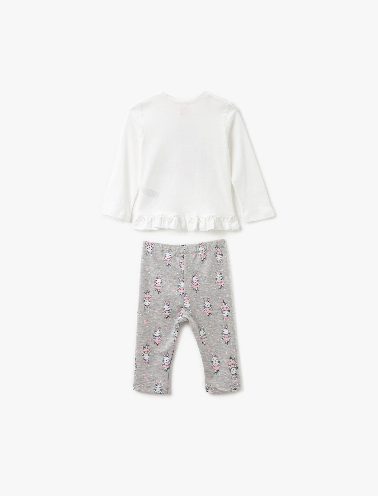 Kız Bebek Kız Bebek Pamuklu Baskılı Takım