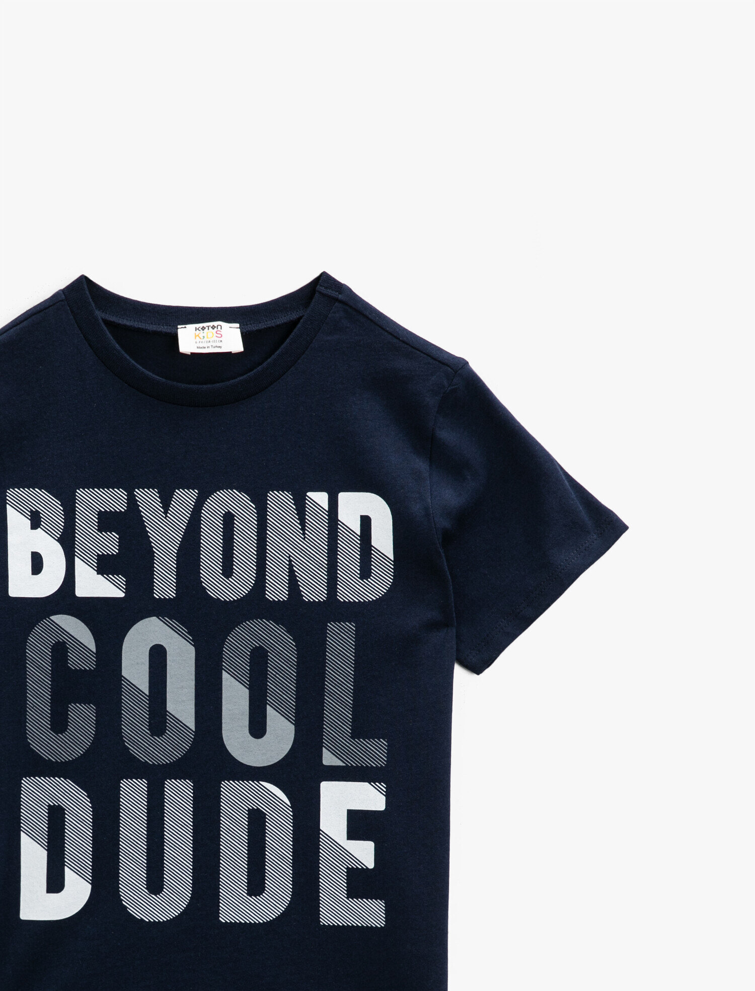  Erkek Çocuk Yazılı Tişört Pamuklu Kısa Kollu Bisiklet Yaka