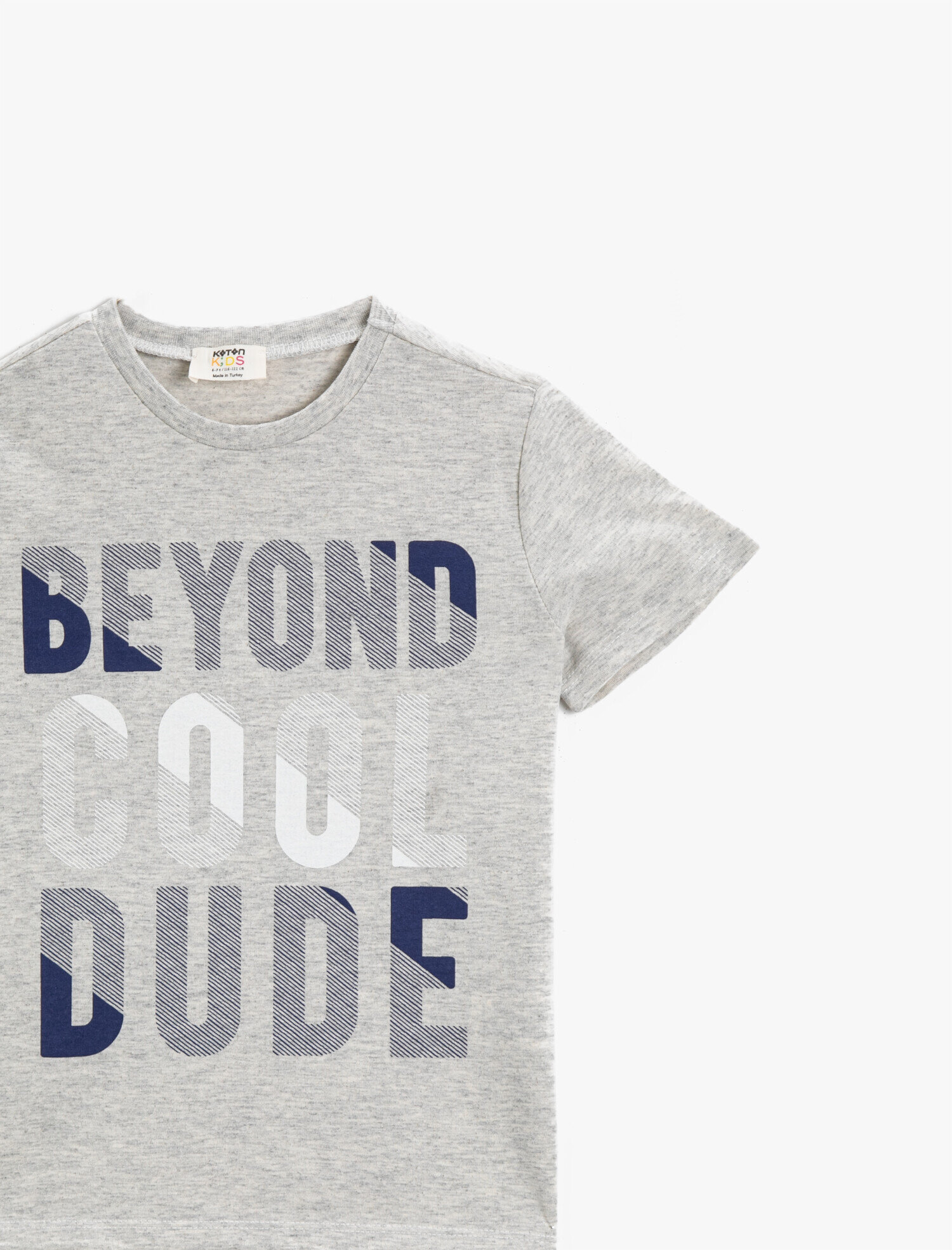  Erkek Çocuk Yazılı Tişört Pamuklu Kısa Kollu Bisiklet Yaka
