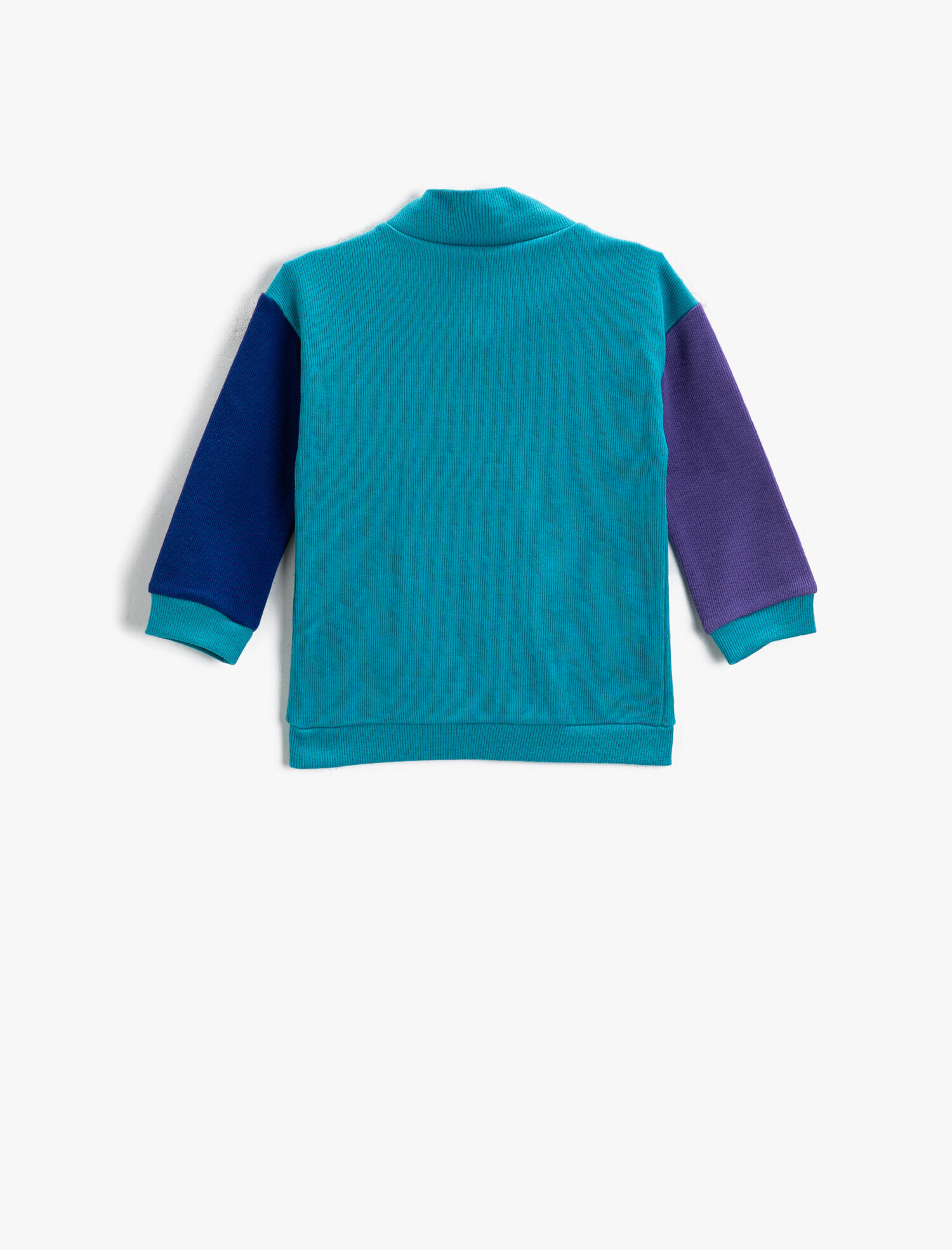  Erkek Bebek Baskılı Kanguru Cepli Sweatshirt Fermuarlı Pamuklu