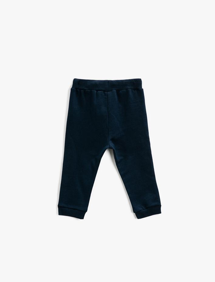 Erkek Bebek Belden Bağlamalı Jogger Eşofman Altı Pamuklu