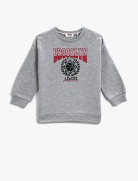 Baskılı Sweatshirt Uzun Kollu
