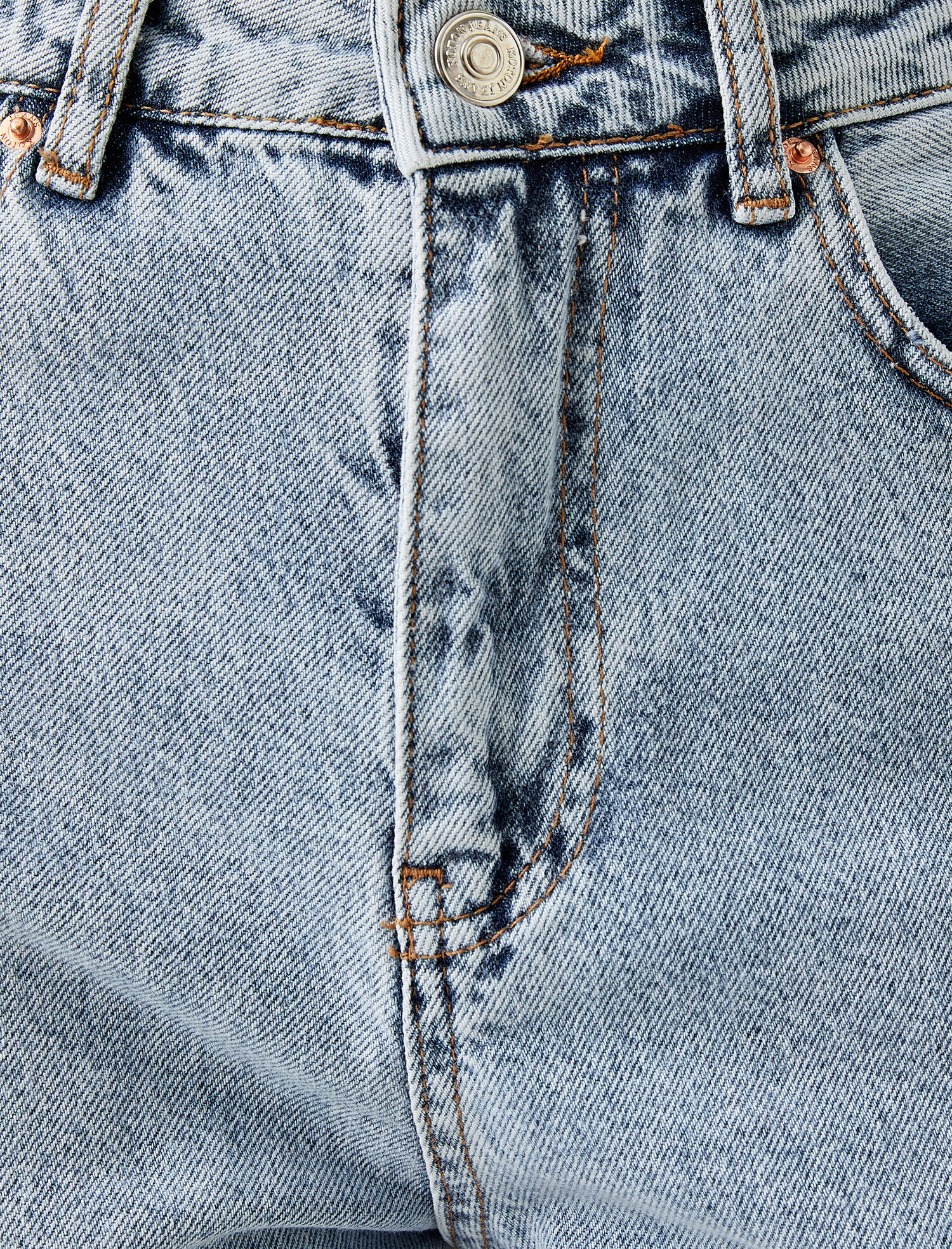   Bol Paça Yüksek Bel Kot Pantolon - Bianca Jean