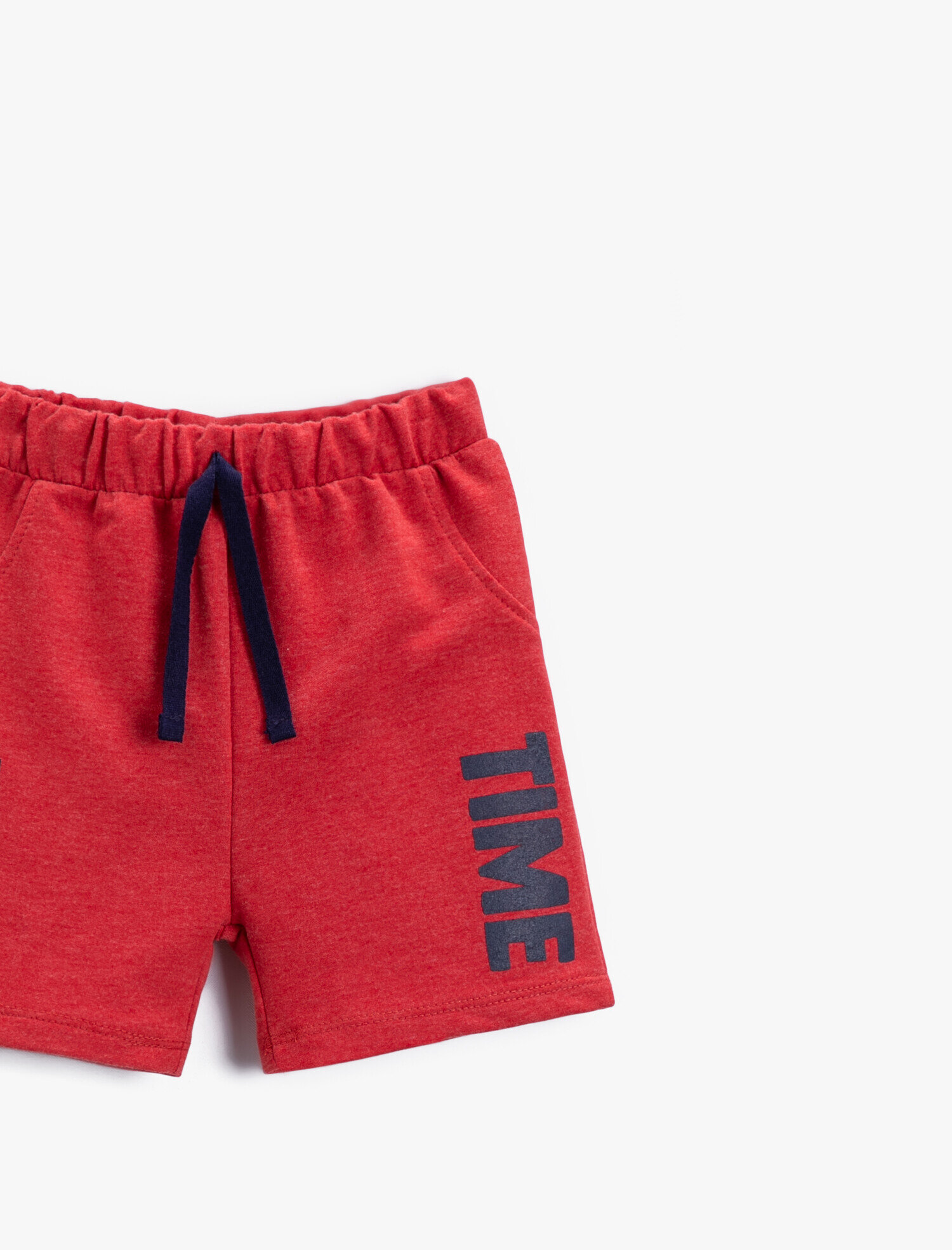  Erkek Bebek Slogan Baskılı Şort Pamuklu