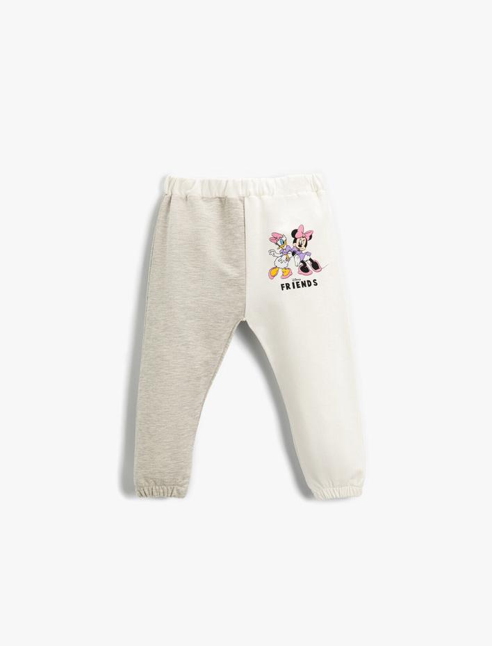 Kız Bebek Minnie Mouse Baskılı Jogger Eşofman Altı Pamuklu