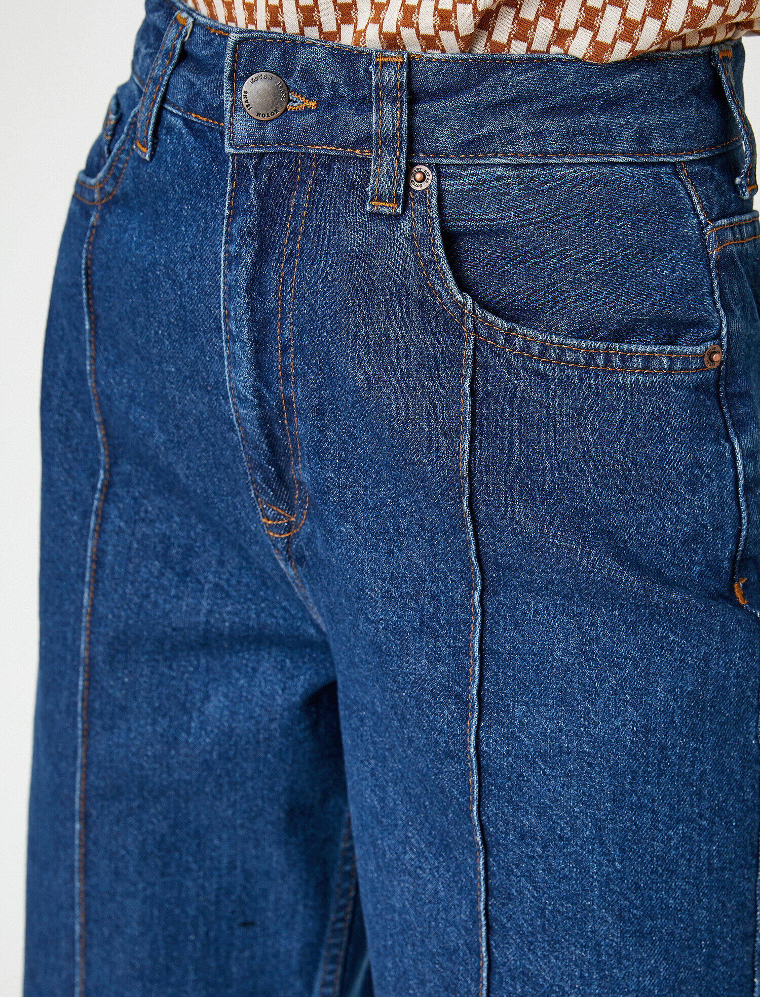   Yüksek Bel Bol Paça Kot Pantolon - Bianca Jean