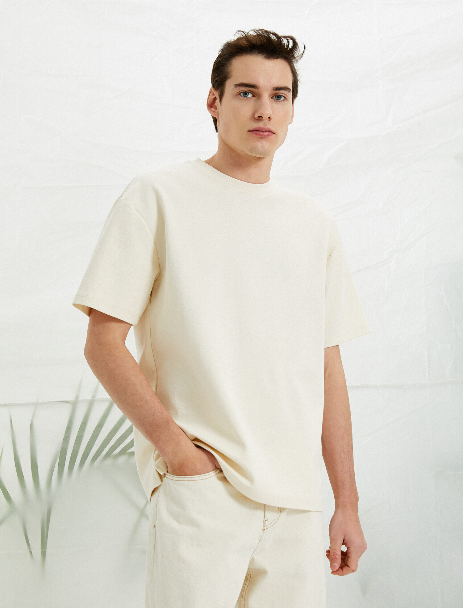   Basic Tişört Bisiklet Yaka